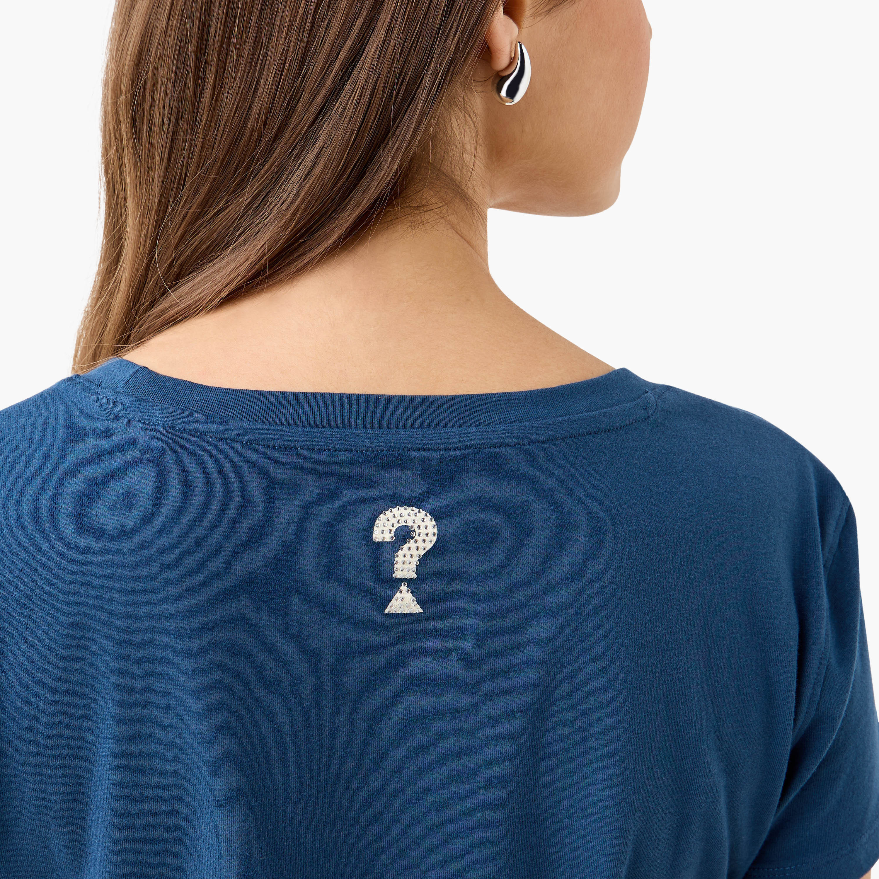 Guess Logo Print Round Neck T-shirt with Short Sleeves-women-clothing-shirtsandblouses-blouses-image-5