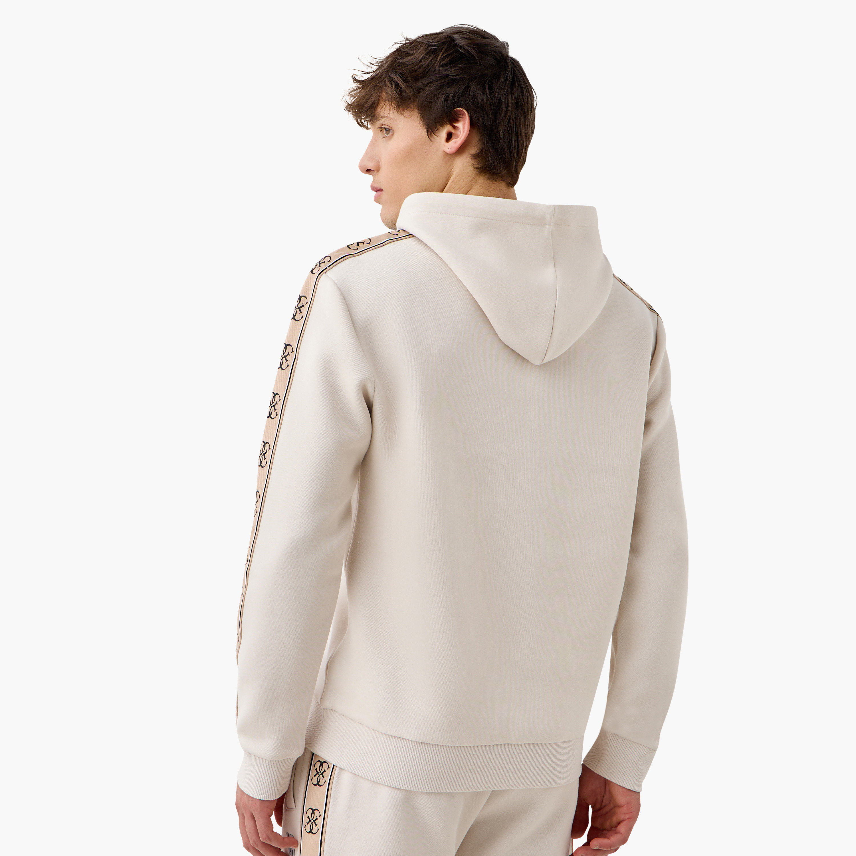 Guess Tape Detail Hoodie with Kangaroo Pocket and Long Sleeves-men-winterwear-hoodiesandsweatshirts-image-9