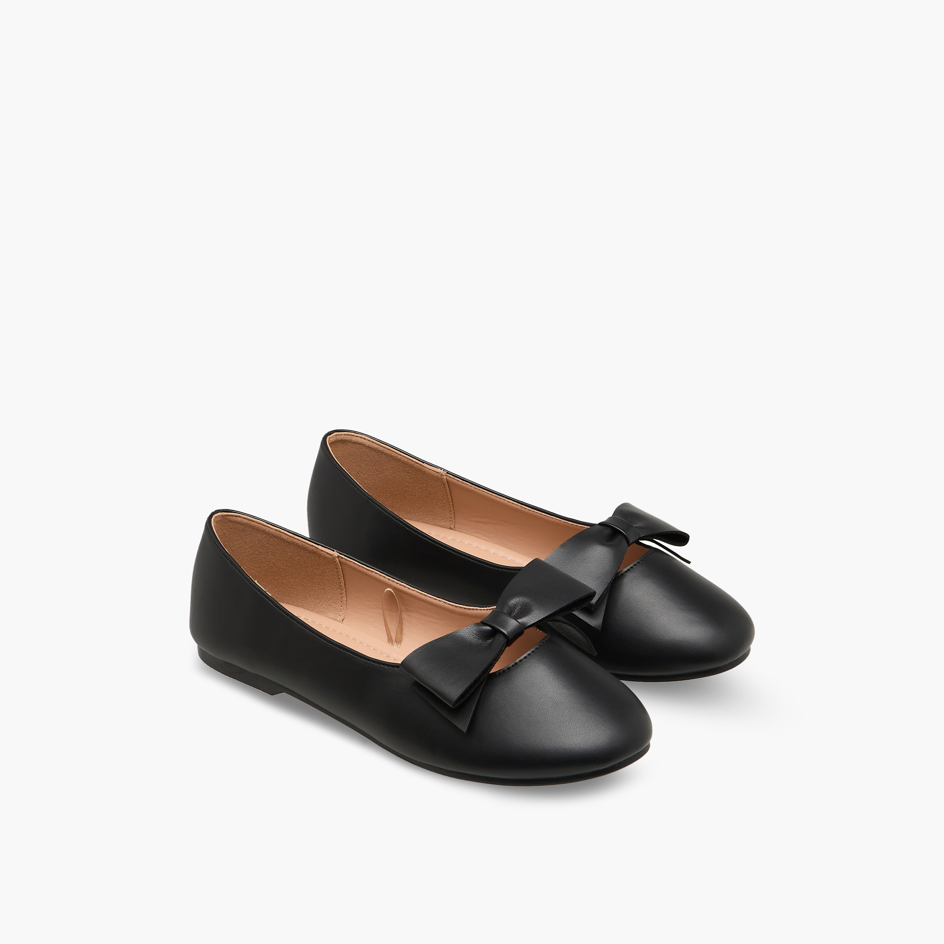 Little Missy Girls Bow Detail Ballerina Shoes-girls-shoes-ballerinas-image-1