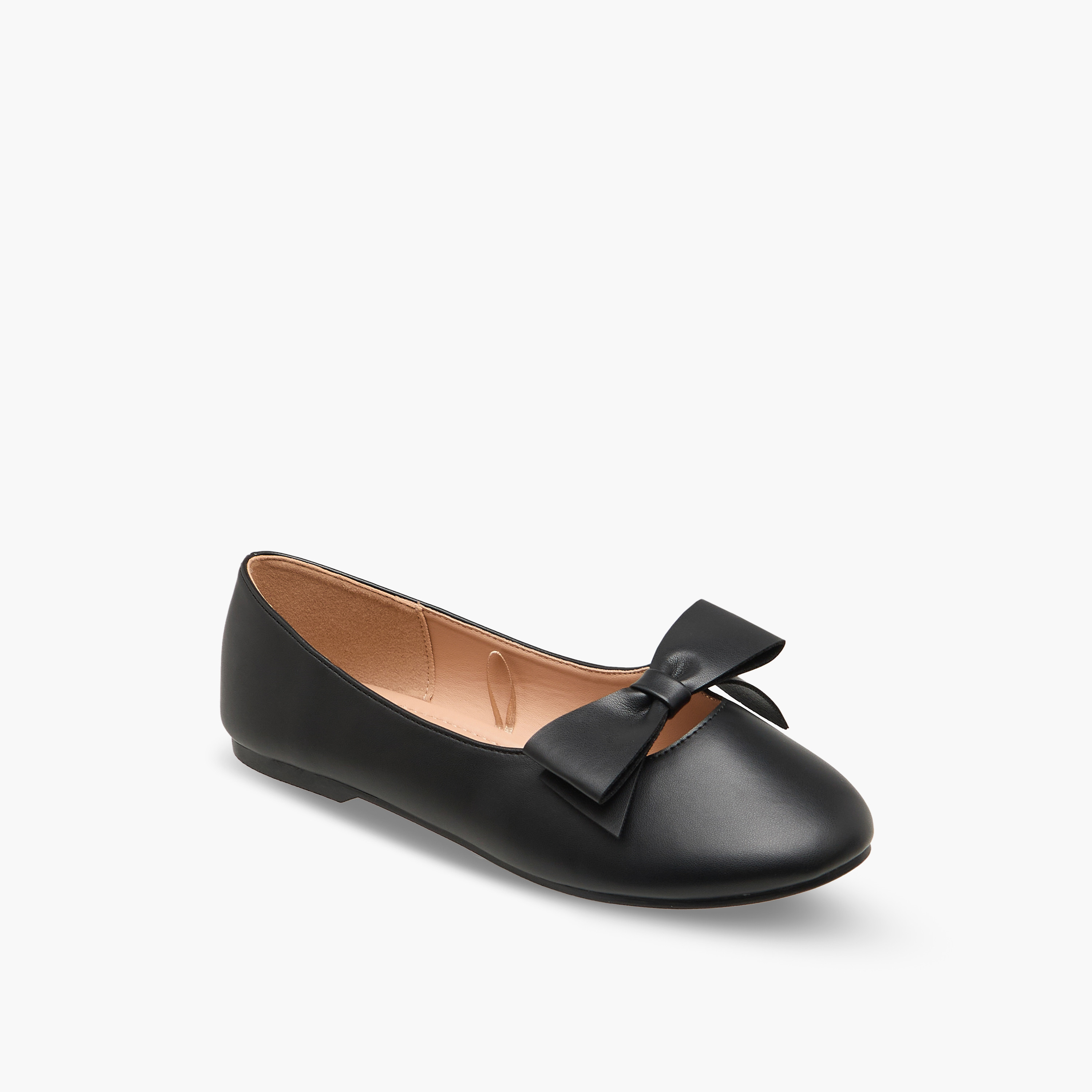 Little Missy Girls Bow Detail Ballerina Shoes-girls-shoes-ballerinas-image-2