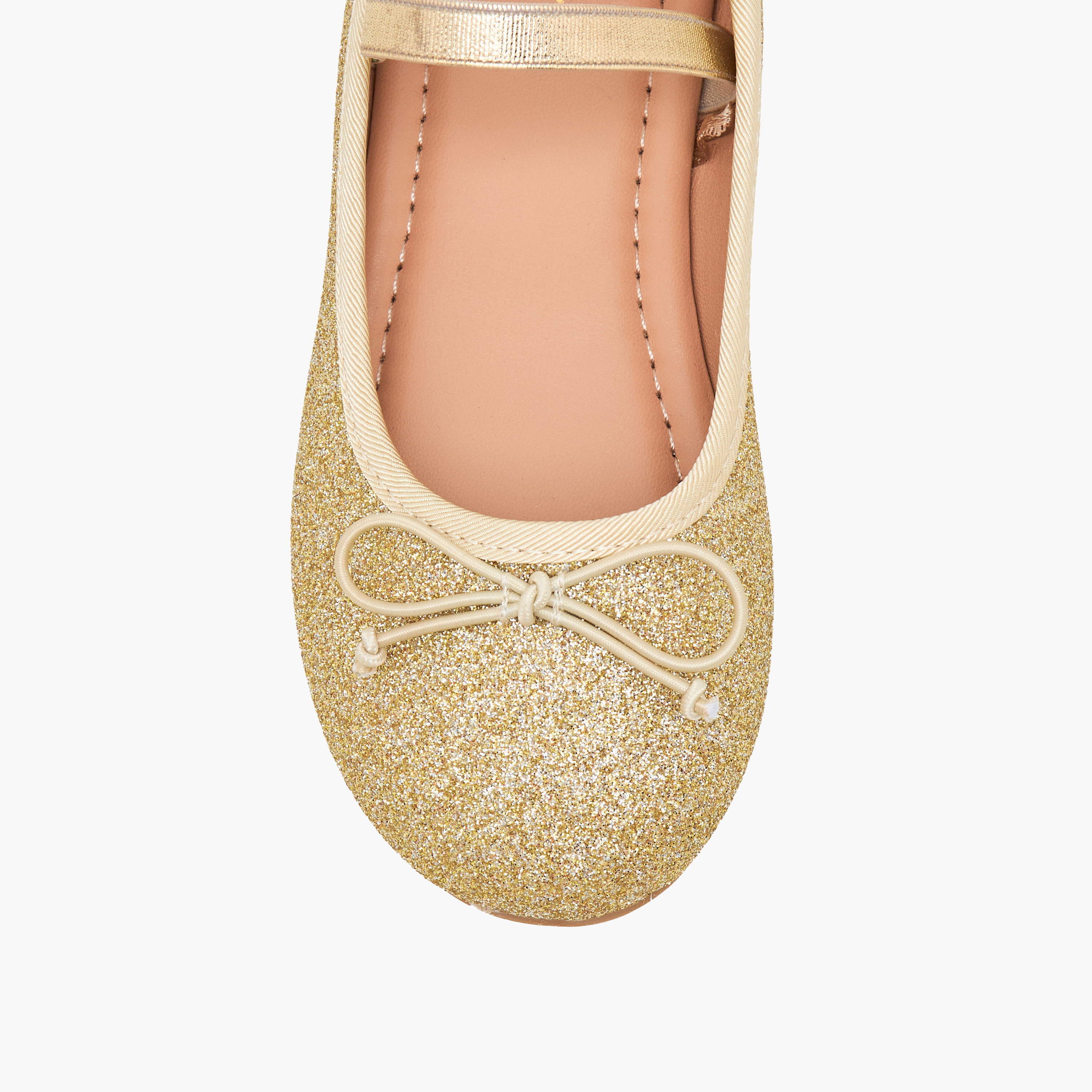 Juniors Girls Glitter Textured Ballerina Shoes-girls-shoes-ballerinas-image-4