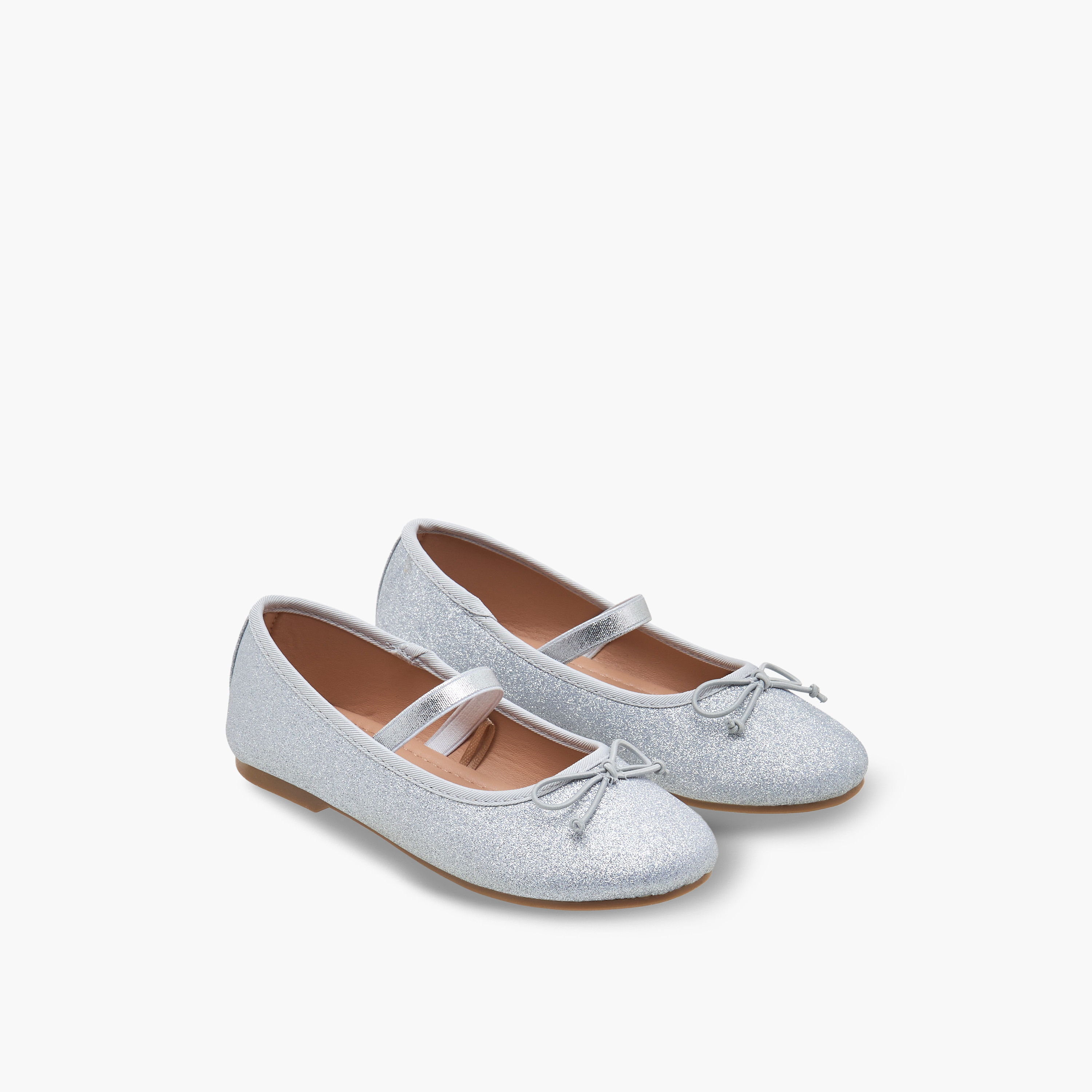 حذاء باليرينا بجليتر بارز الملمس للبنات من جونيورز-girls-shoes-ballerinas-image-1