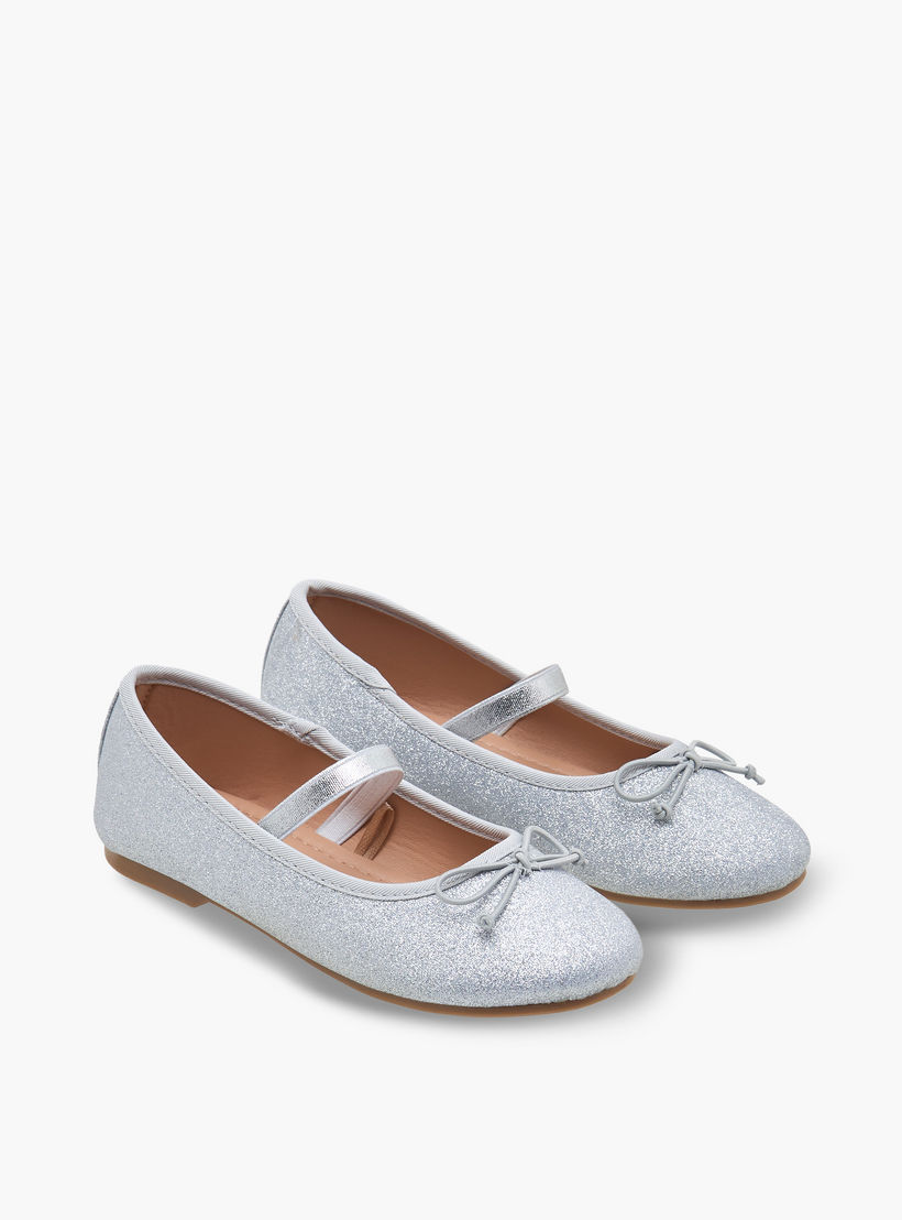 حذاء باليرينا بجليتر بارز الملمس للبنات من جونيورز-girls-shoes-ballerinas-image-1