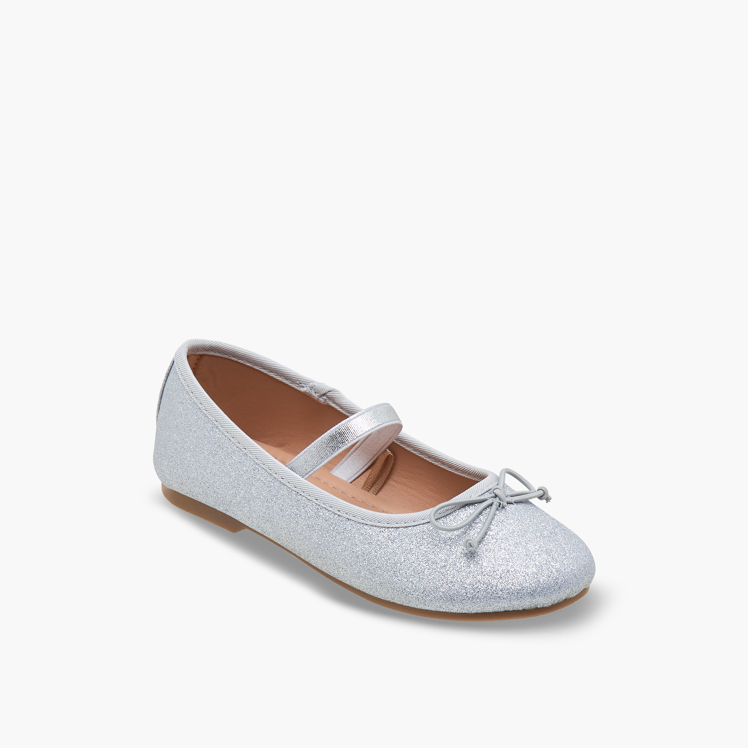 حذاء باليرينا بجليتر بارز الملمس للبنات من جونيورز-girls-shoes-ballerinas-image-2