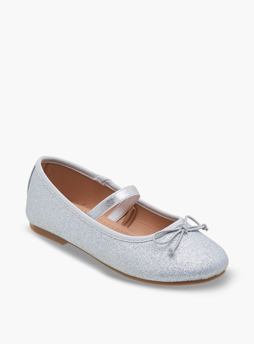 حذاء باليرينا بجليتر بارز الملمس للبنات من جونيورز-girls-shoes-ballerinas-image-2