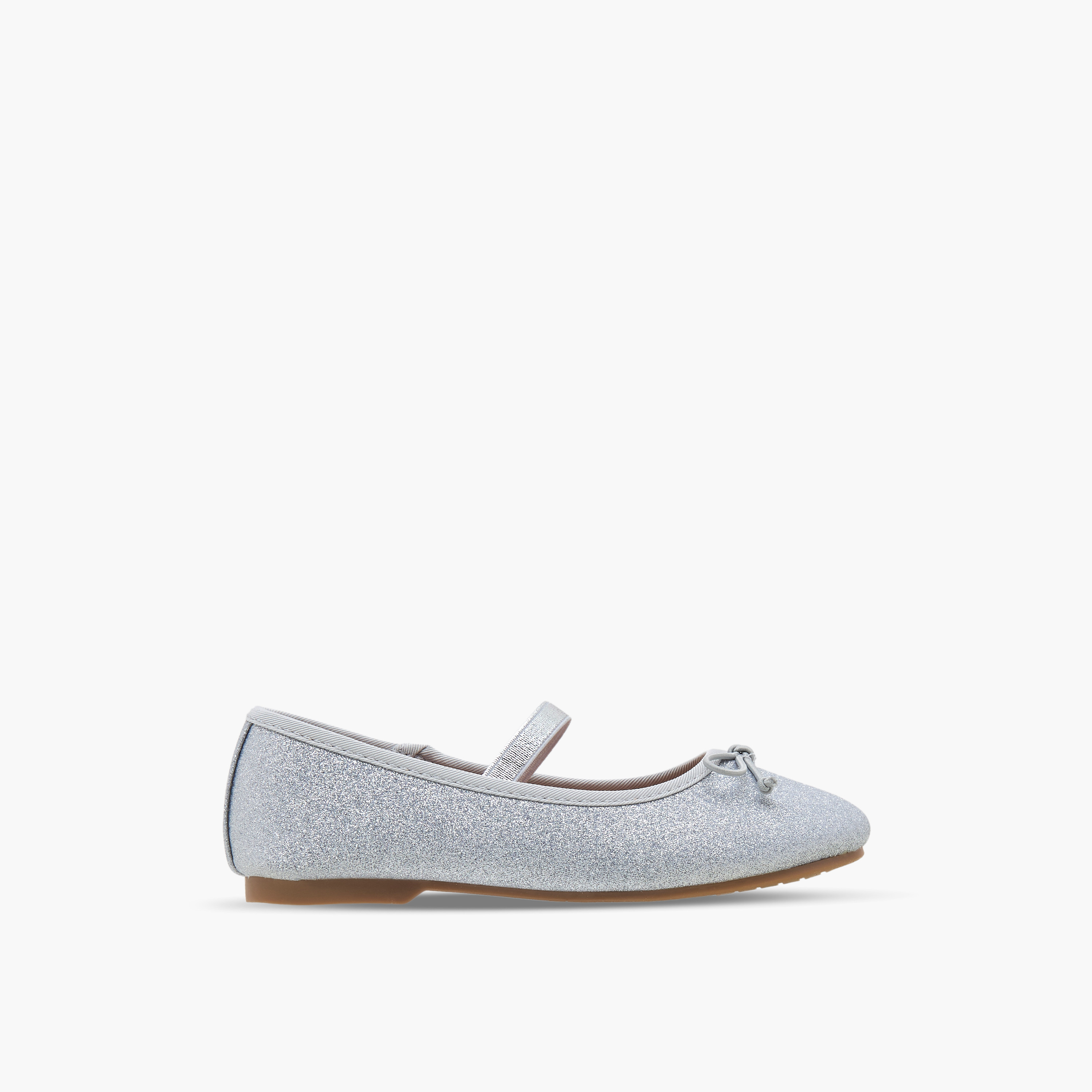 حذاء باليرينا بجليتر بارز الملمس للبنات من جونيورز-girls-shoes-ballerinas-image-3