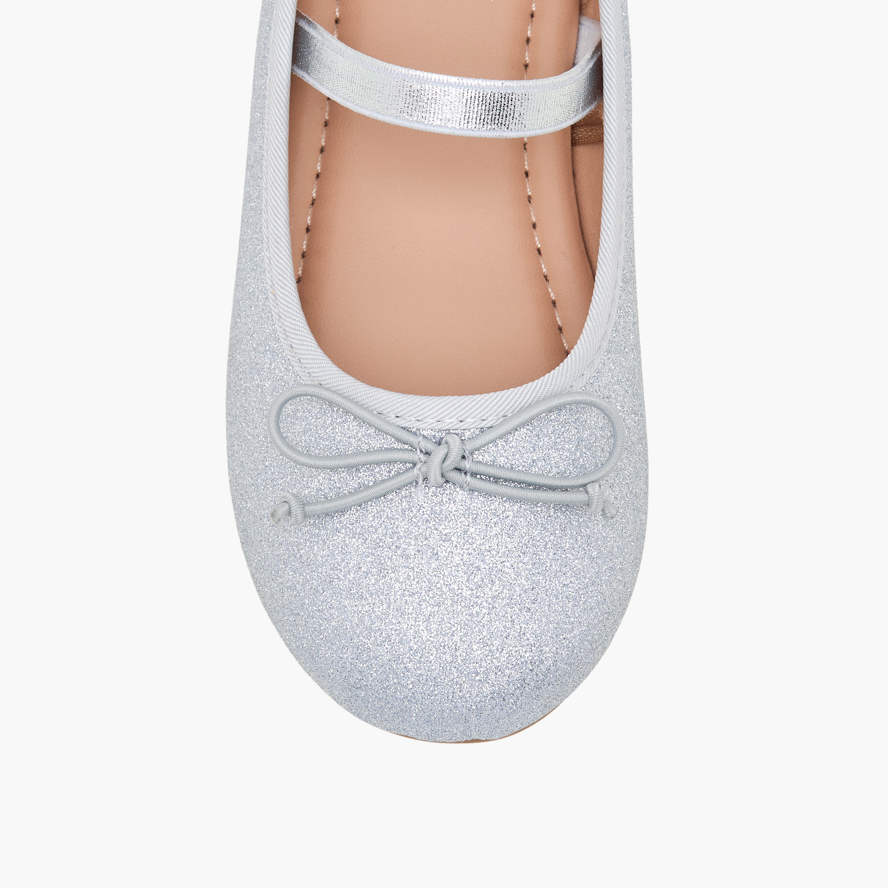 حذاء باليرينا بجليتر بارز الملمس للبنات من جونيورز-girls-shoes-ballerinas-image-4