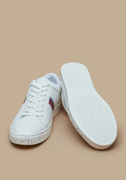Lee Cooper Men's Perforated Sneakers with Lace-Up Closure-Men%27s Sneakers-image-3