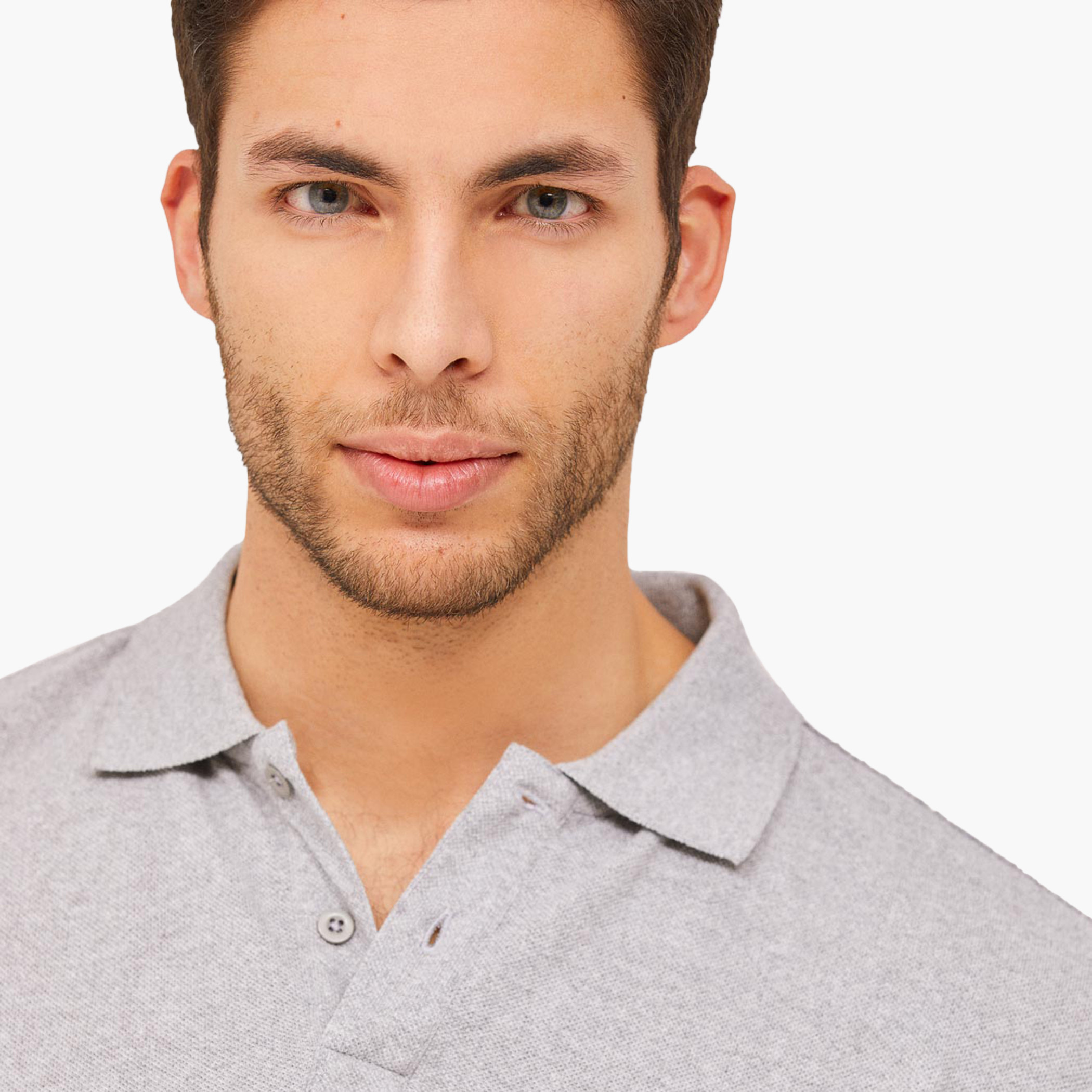 BlueAge Cotton Mix Solid Men Grey Basic Polo T-Shirt-men-clothing-tshirtsandpolos-polos-image-2