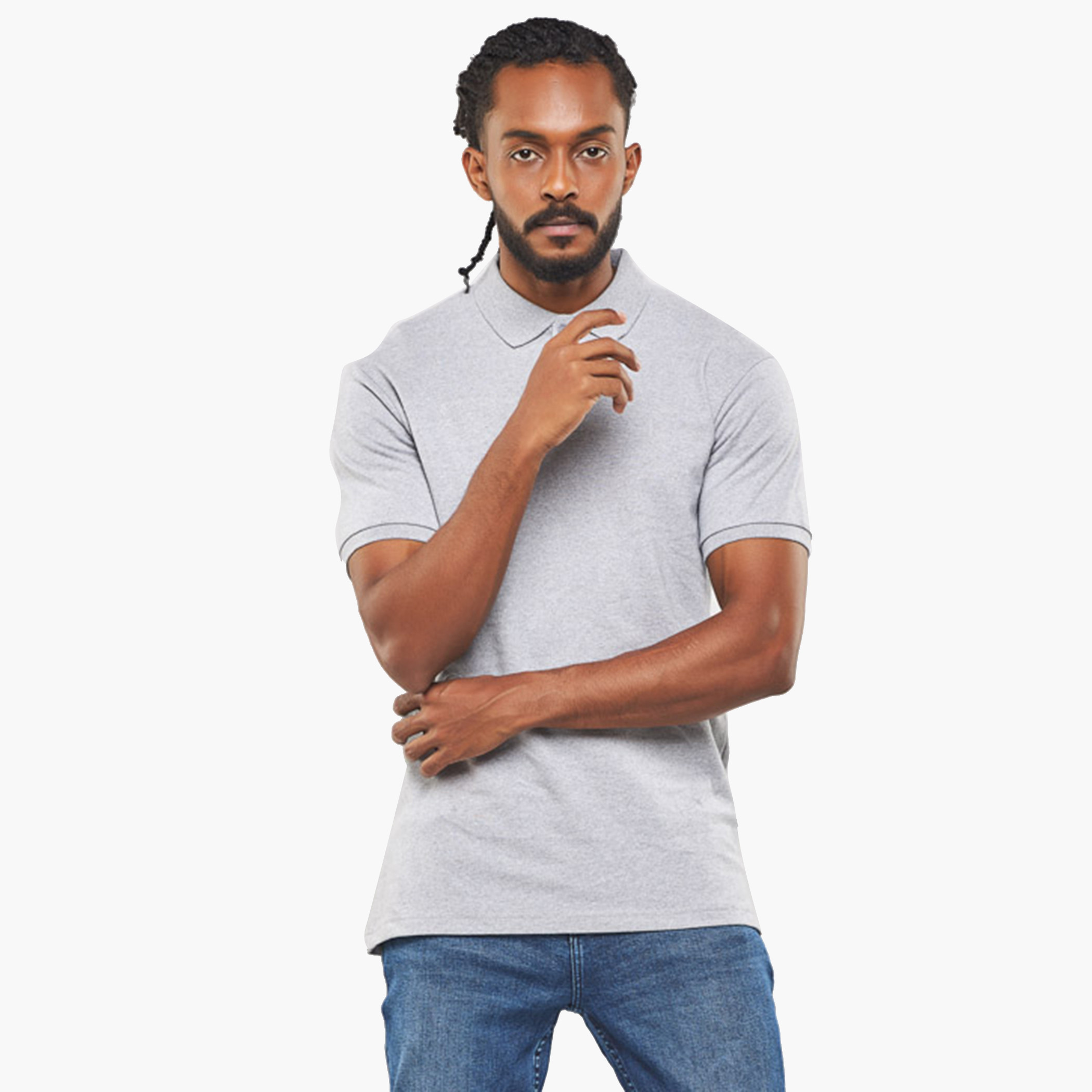 بلوايج رمادي قميص بولو-men-clothing-tshirtsandpolos-polos-image-1