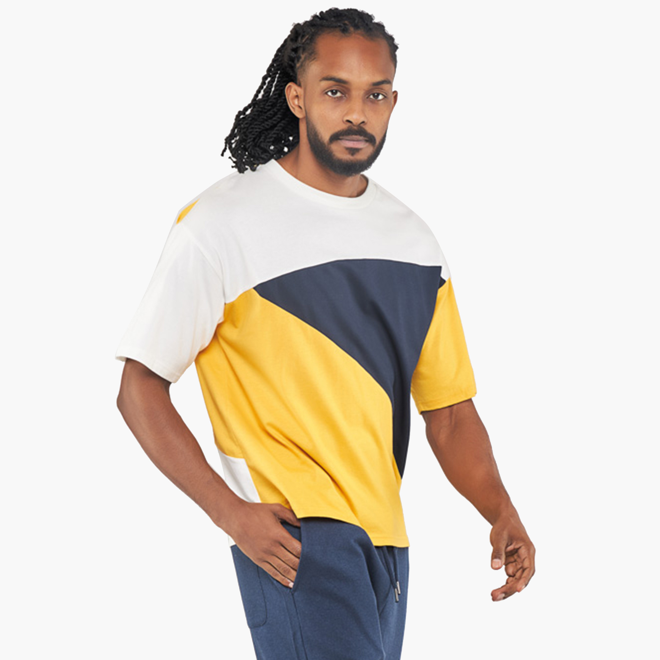 Blueage Men Colour Blocking Crew Neck T-Shirt-men-clothing-tshirtsandpolos-tshirts-image-5