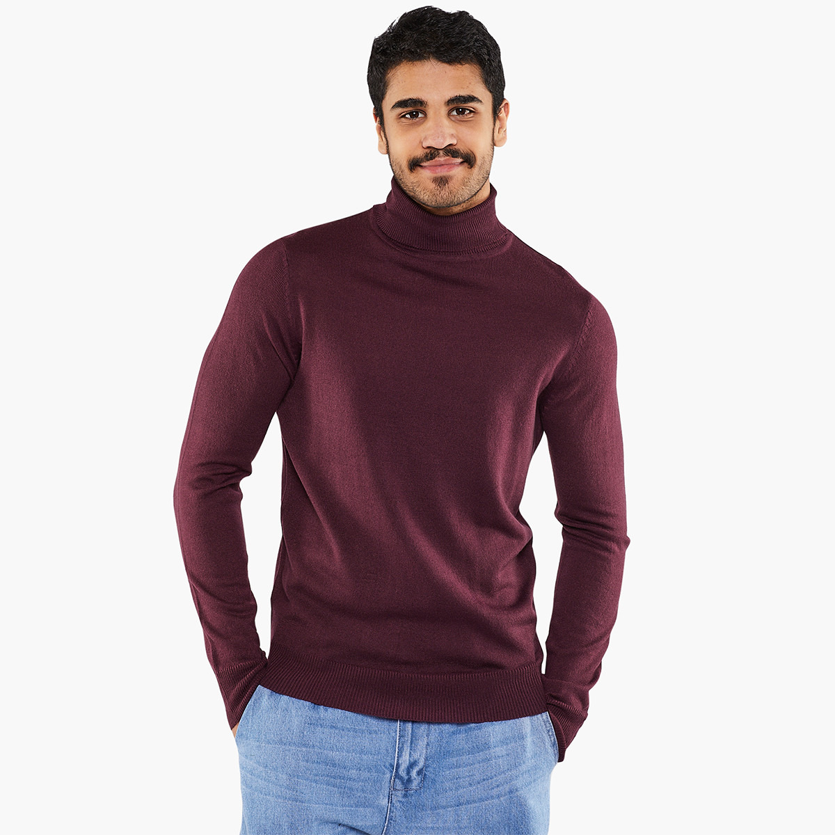 BlueAge Men Solid High Neck Pull Over-men-clothing-sweatersandpullovers-image-1