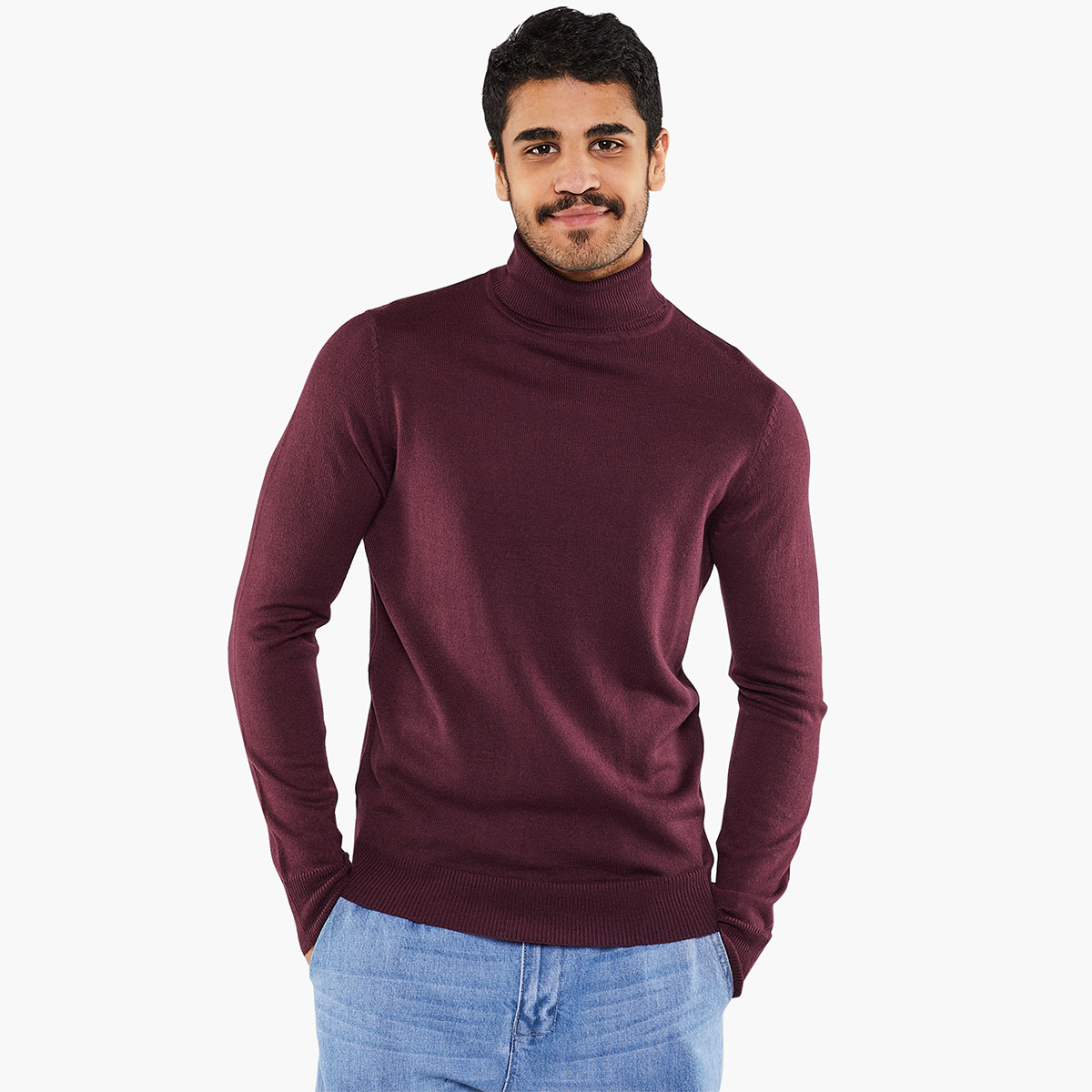 BlueAge Men Solid High Neck Pull Over-men-clothing-sweatersandpullovers-image-3