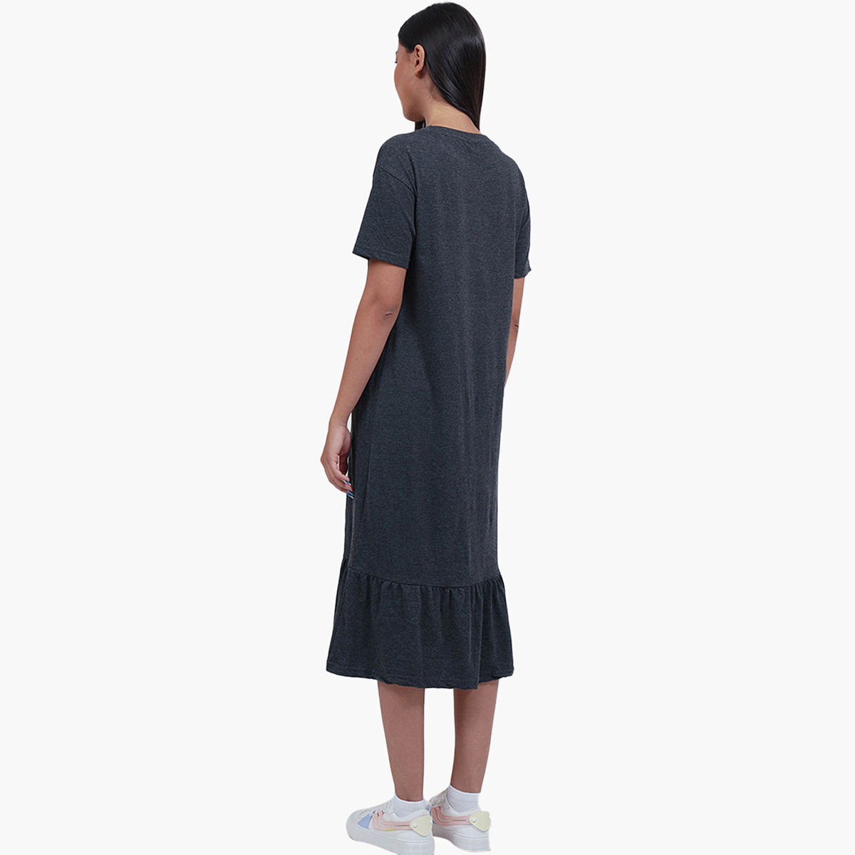 بلوايج أسود متوسط الطول فستان-women-clothing-dresses-image-2