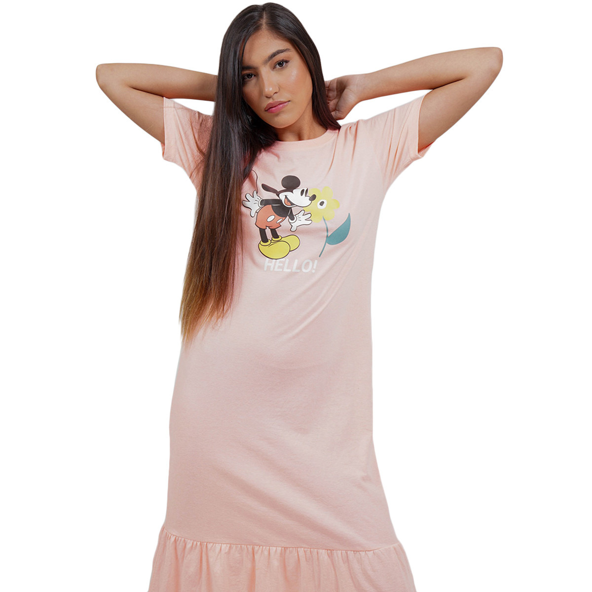 بلوايج لون القرنفل متوسط الطول فستان-women-clothing-dresses-image-4