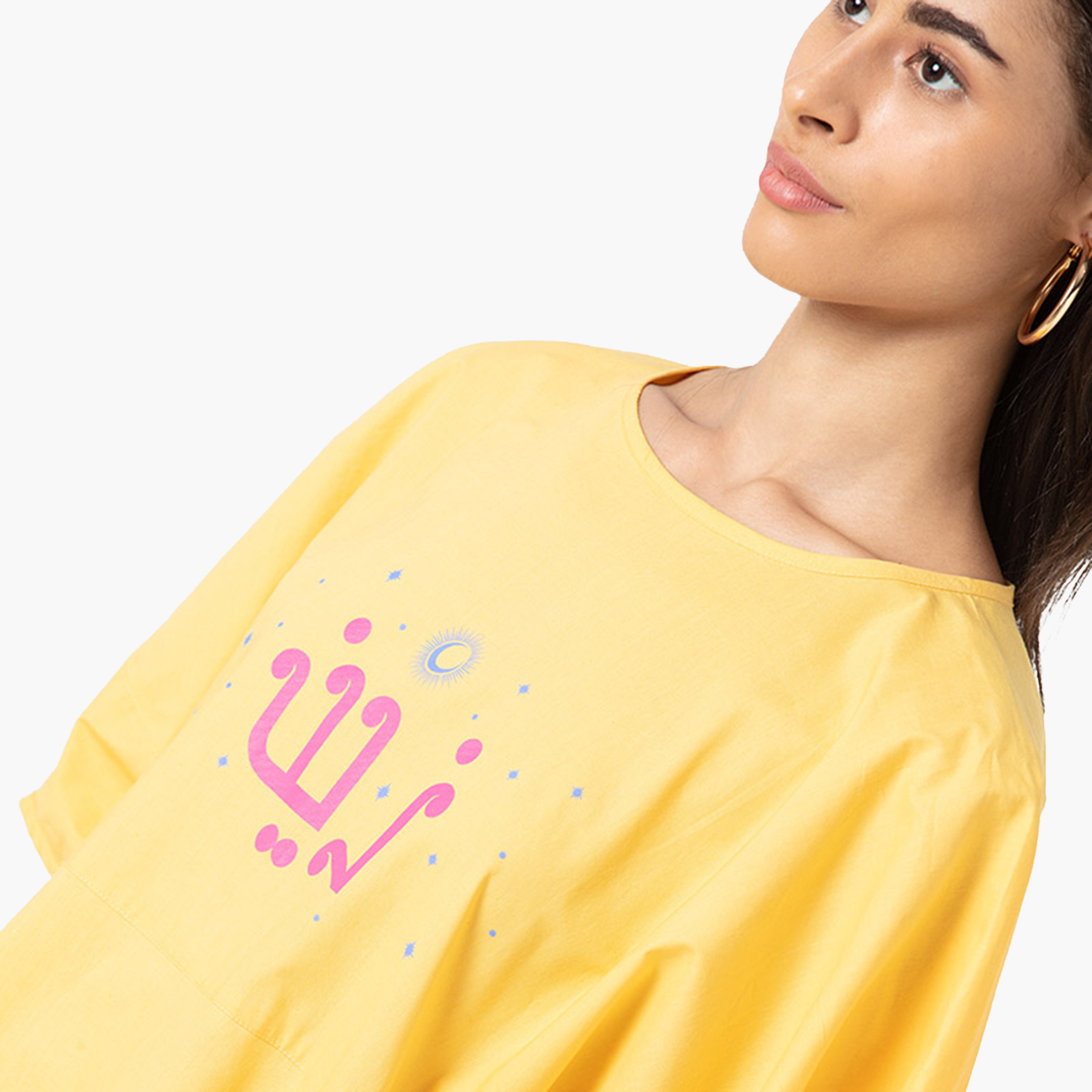 بلوايج الأصفر متوسط الطول فستان-women-clothing-dresses-image-2