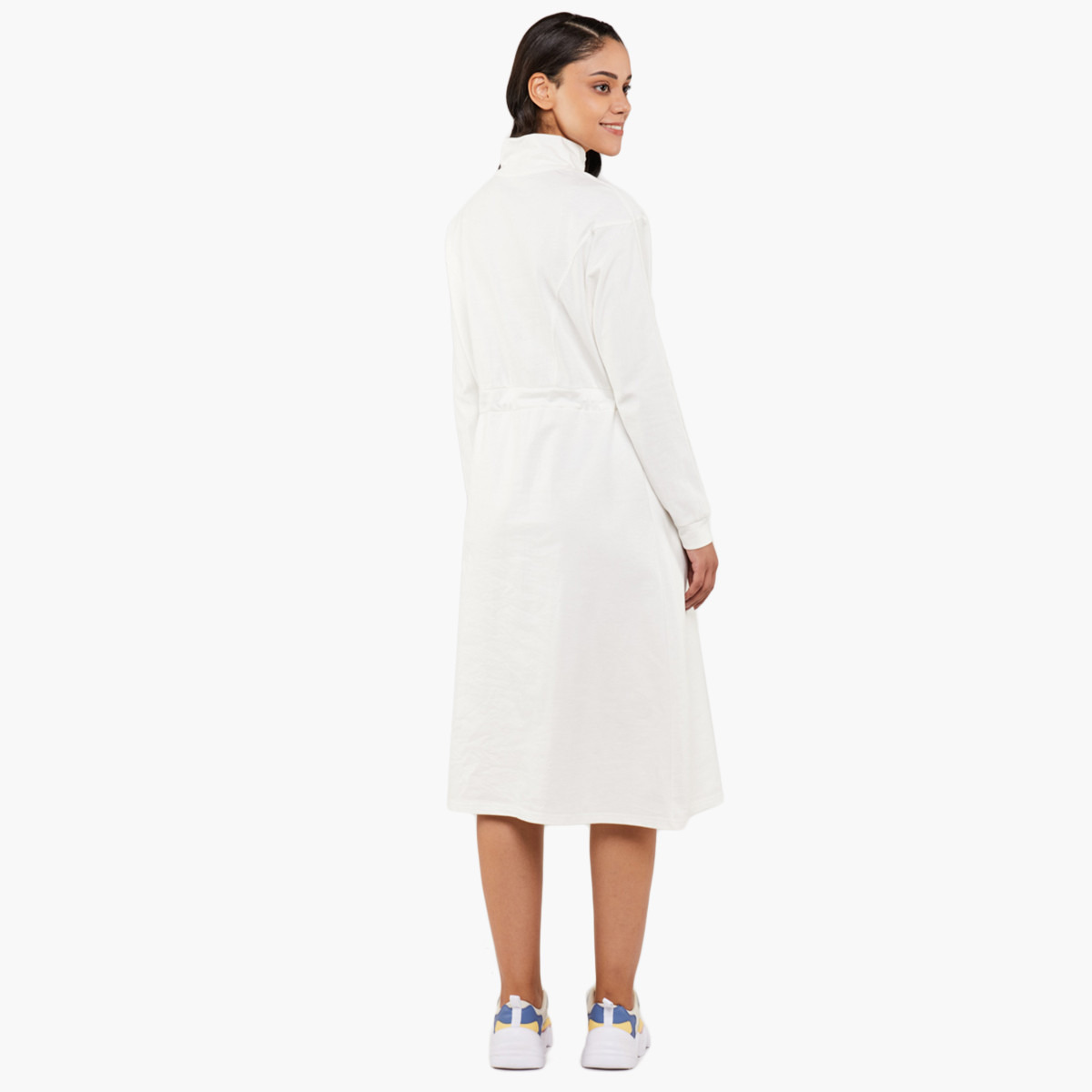 BlueAge Women Solid Long Sleeves Midi Dress-women-clothing-dresses-image-3