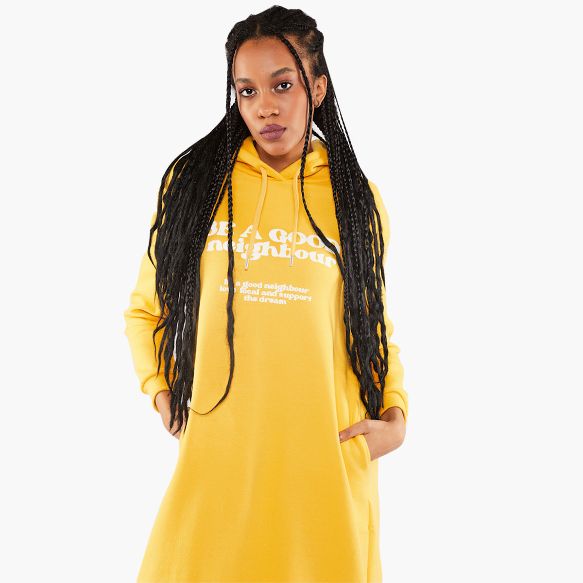 بلوايج الأصفر متوسط الطول فستان-women-clothing-dresses-image-3