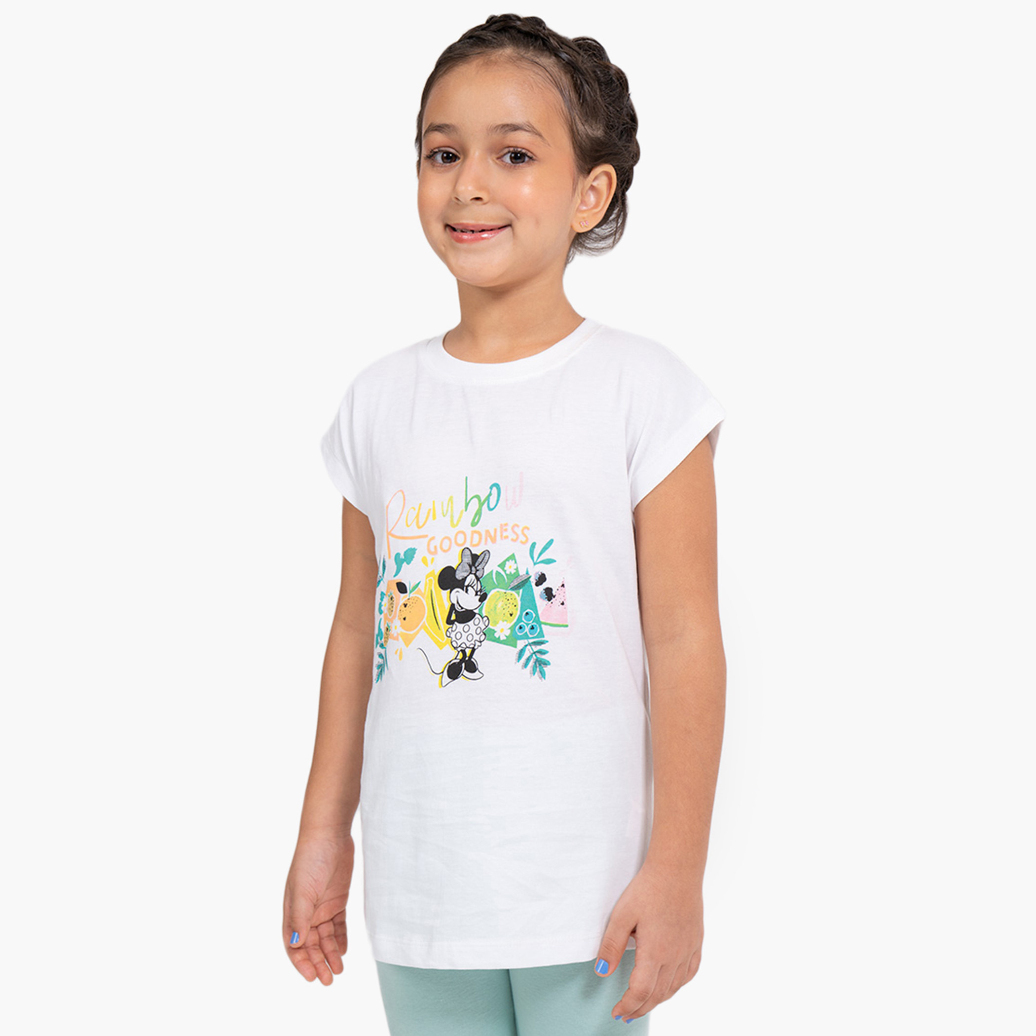 Blueage Girls Printed White T-Shirt-girls-clothing-blousesandshirts-image-1