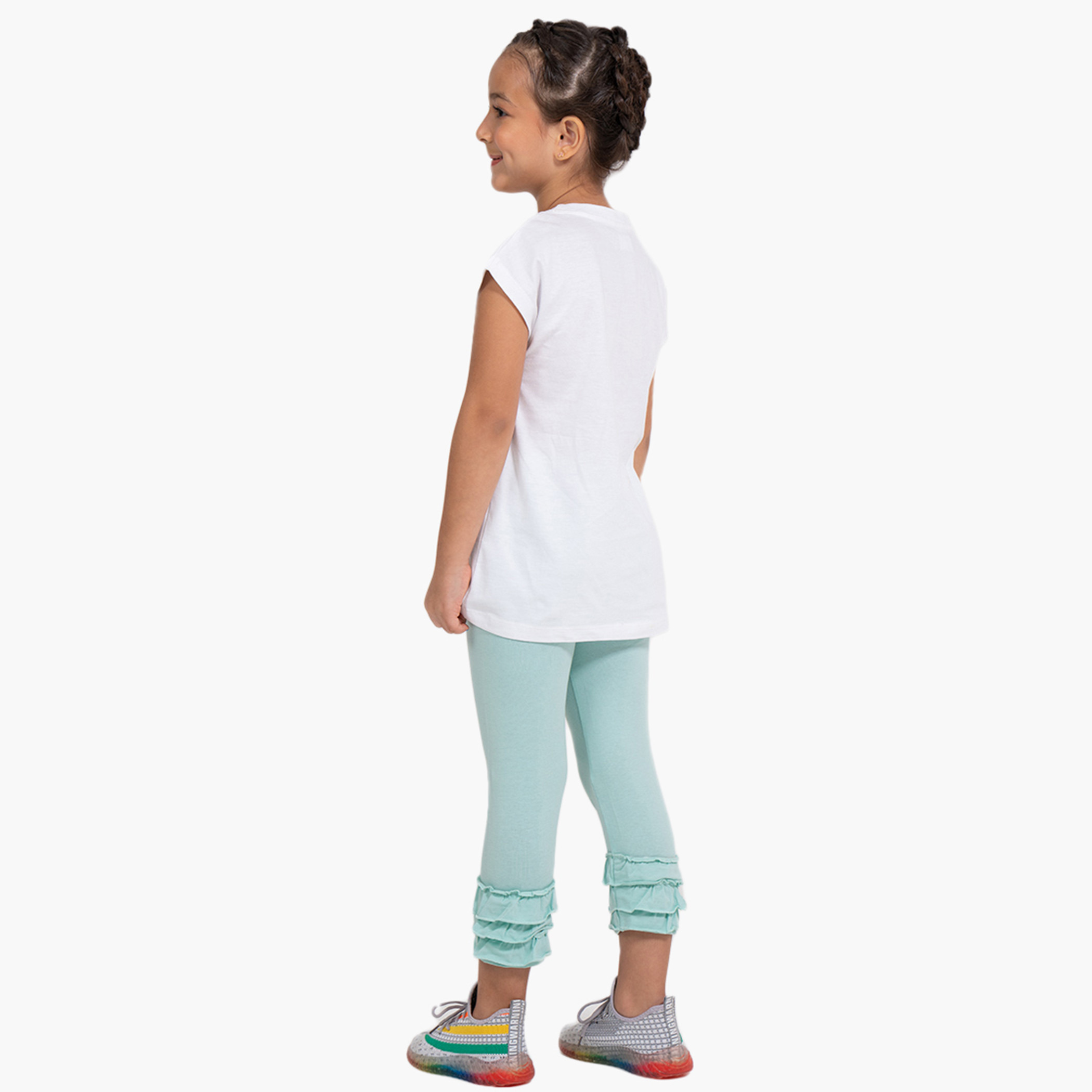 Blueage Girls Printed White T-Shirt-girls-clothing-blousesandshirts-image-2