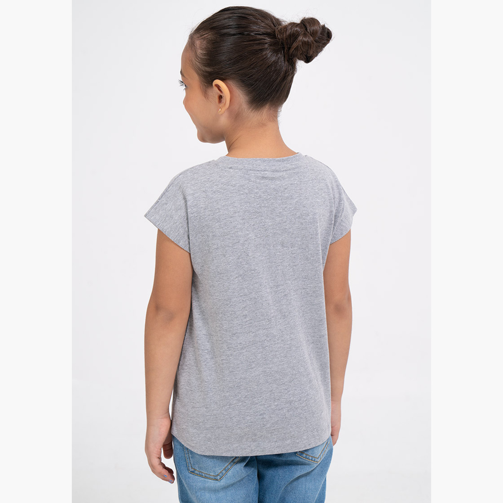 Blueage Girls Printed Grey T-Shirt-girls-clothing-blousesandshirts-image-3