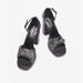 Haadana Textured Ankle Strap Sandals with Block Heels and Buckle Closure-Women%27s Heel Sandals-thumbnail-2