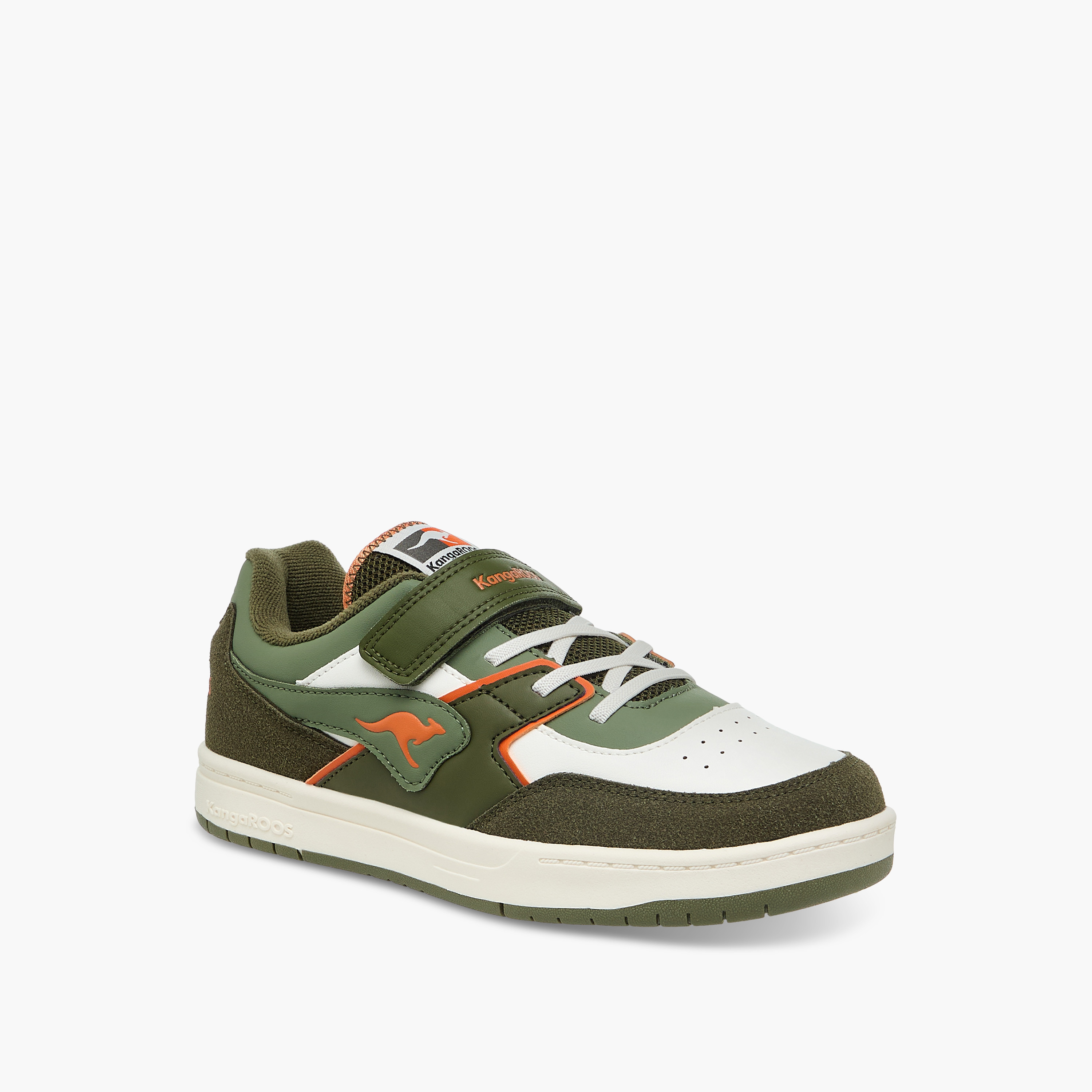 KangaROOS Women's Panelled Sneakers with Hook and Loop Closure-women-shoes-sneakers-image-2