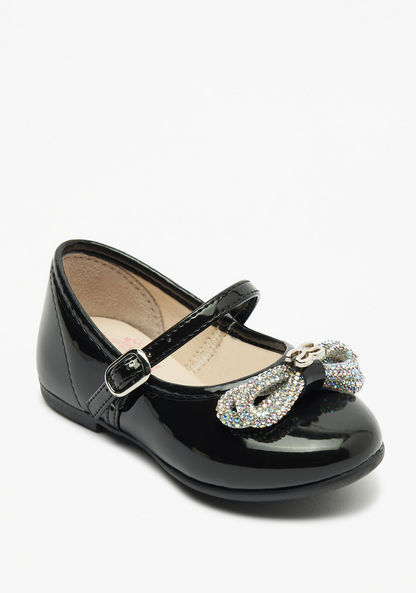 Kidy Bow Embellished Mary Jane Shoes with Buckle Closure-Girl%27s Casual Shoes-image-0