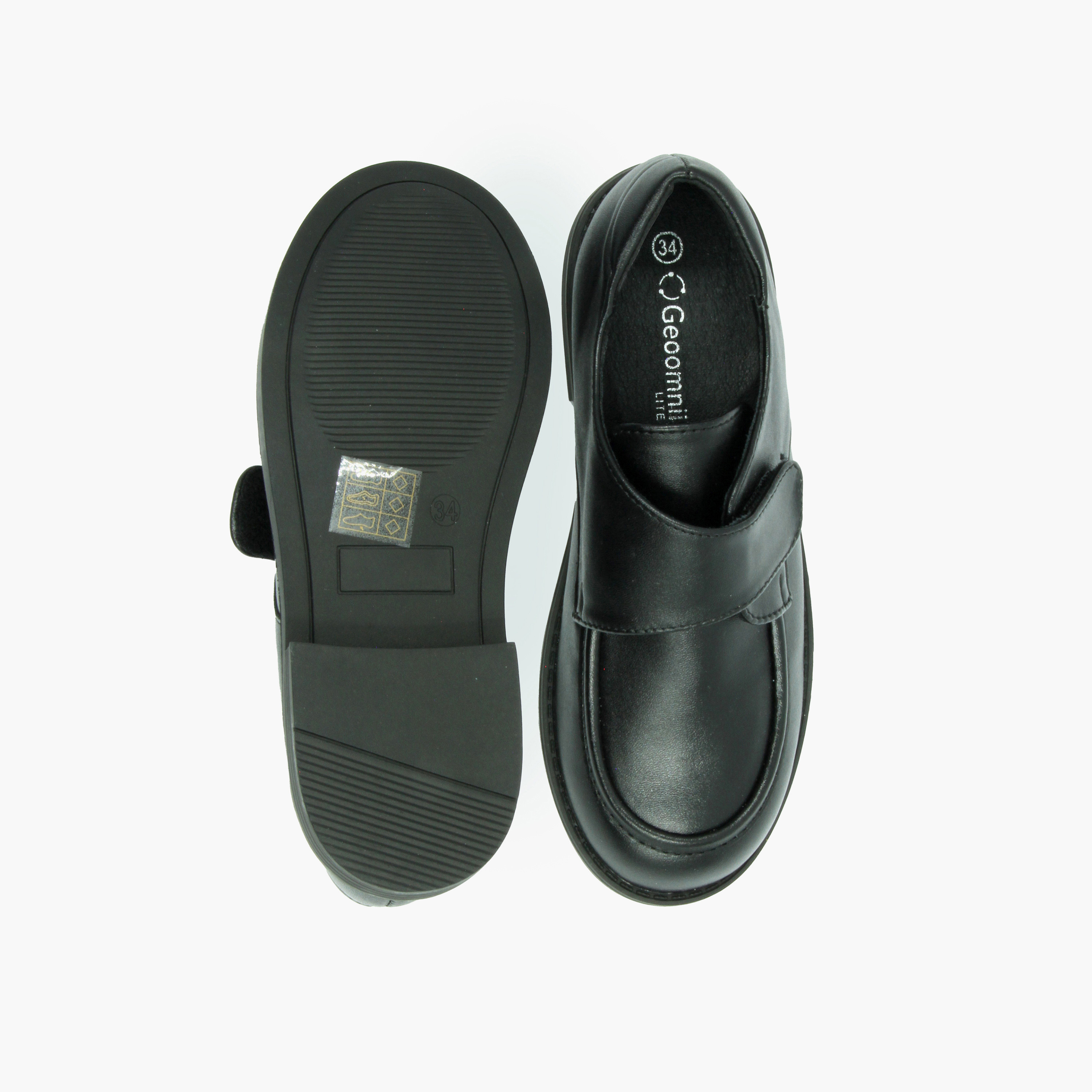 Geoomnii Boys Hook & Loop Duke 2 Loafers | 0411-4-boys-shoes-loafers-image-3