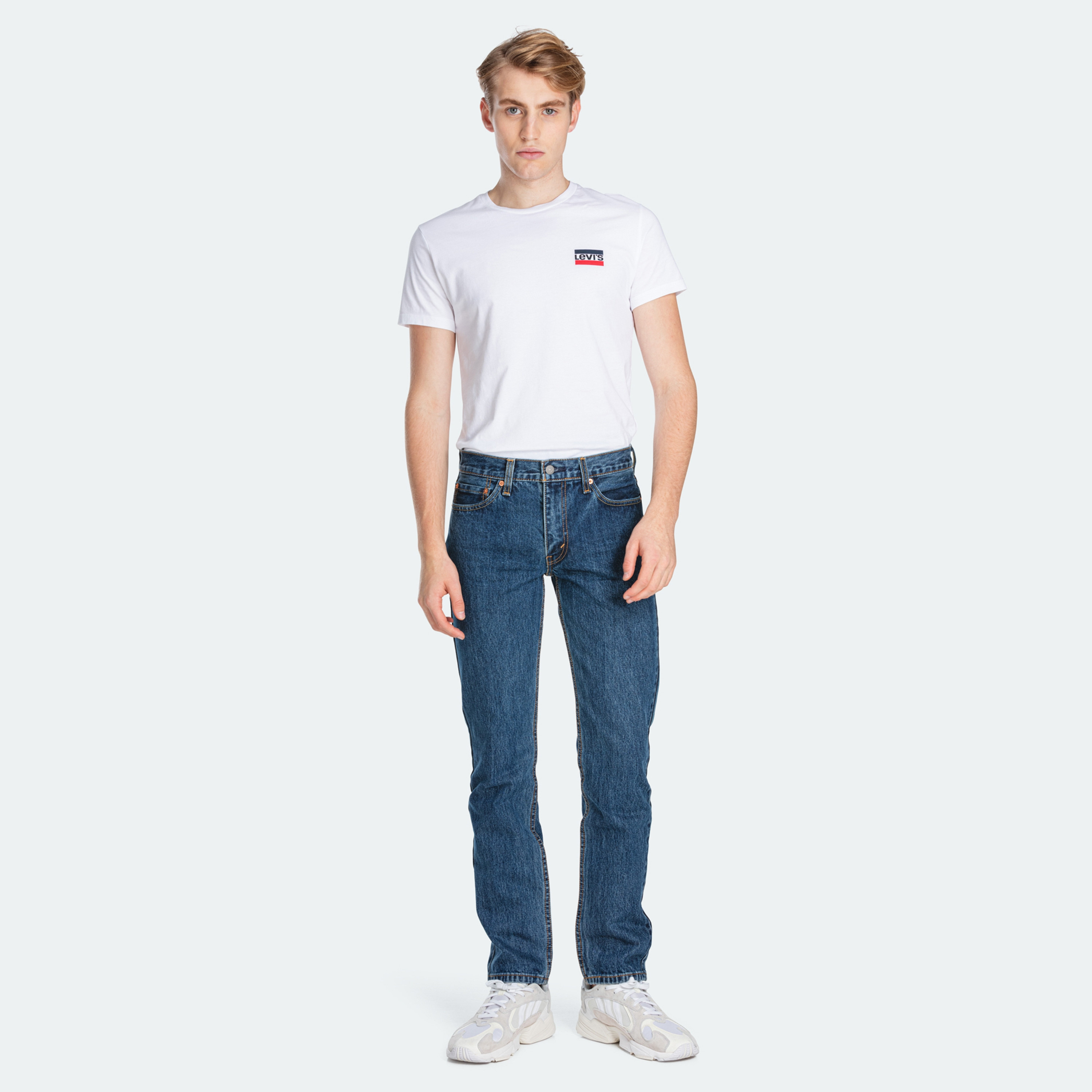 Levi's Slim Fit Blue 5 Pockets Men's Jeans-men-clothing-bottoms-jeans-image-2