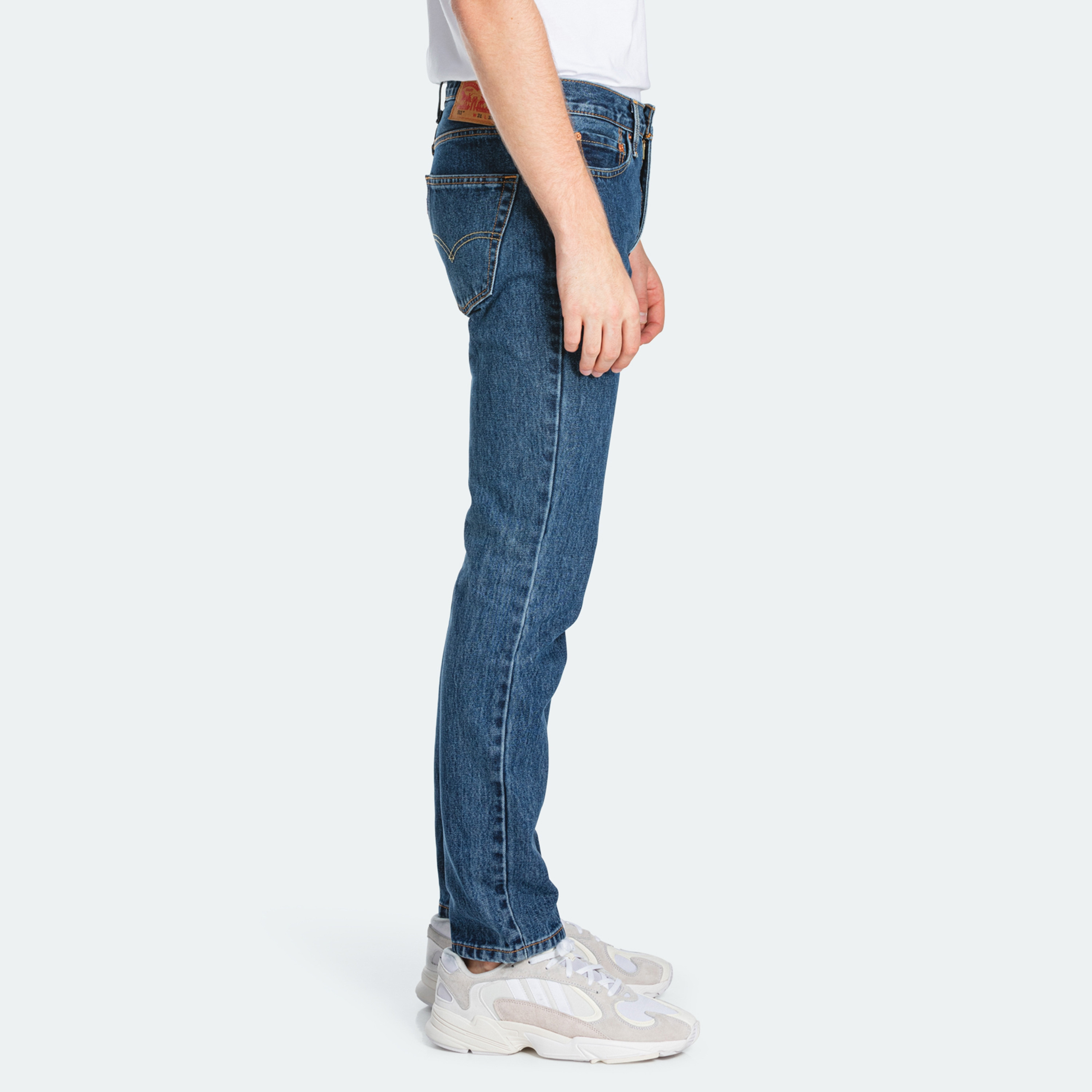 Levi's Slim Fit Blue 5 Pockets Men's Jeans-men-clothing-bottoms-jeans-image-3