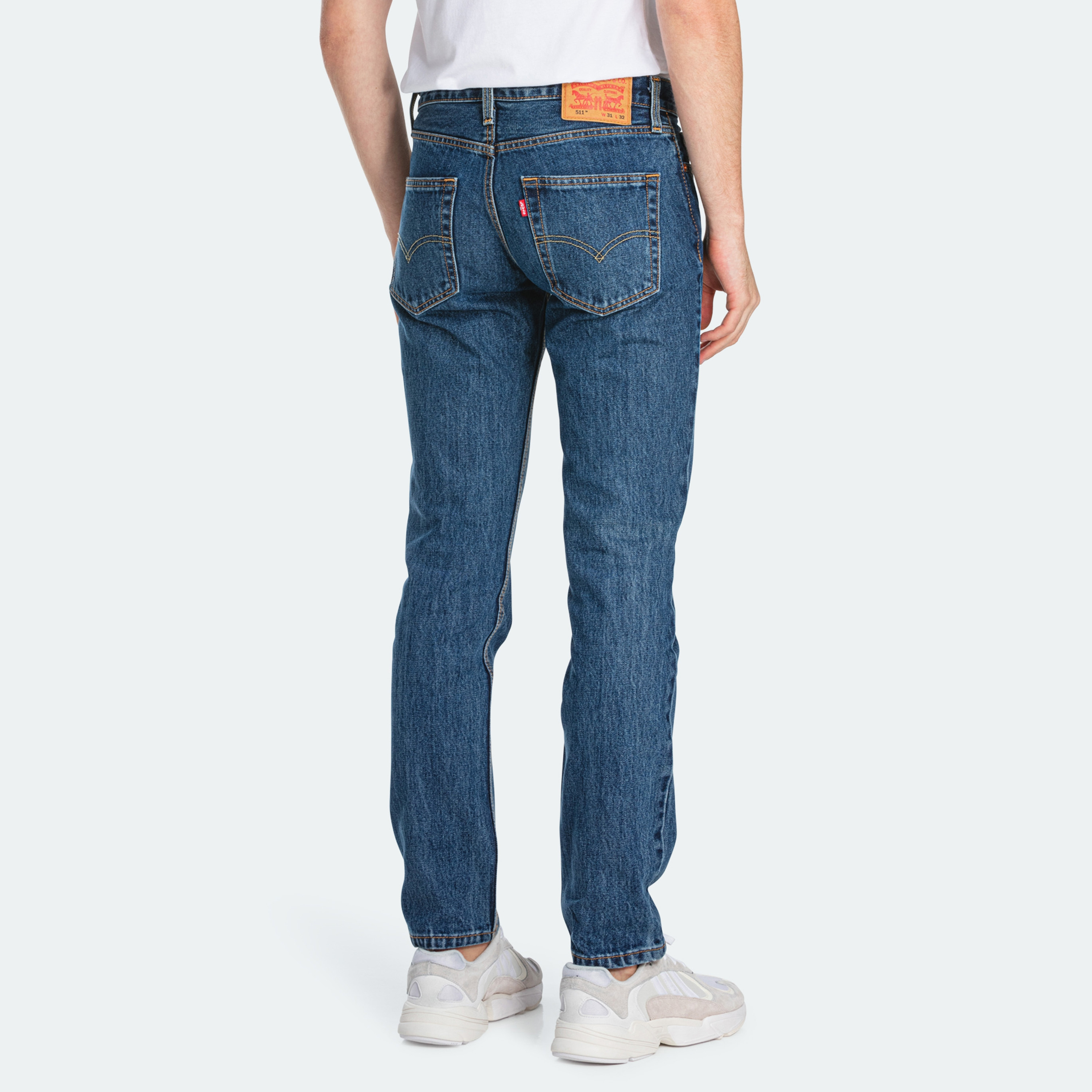 Levi's Slim Fit Blue 5 Pockets Men's Jeans-men-clothing-bottoms-jeans-image-4