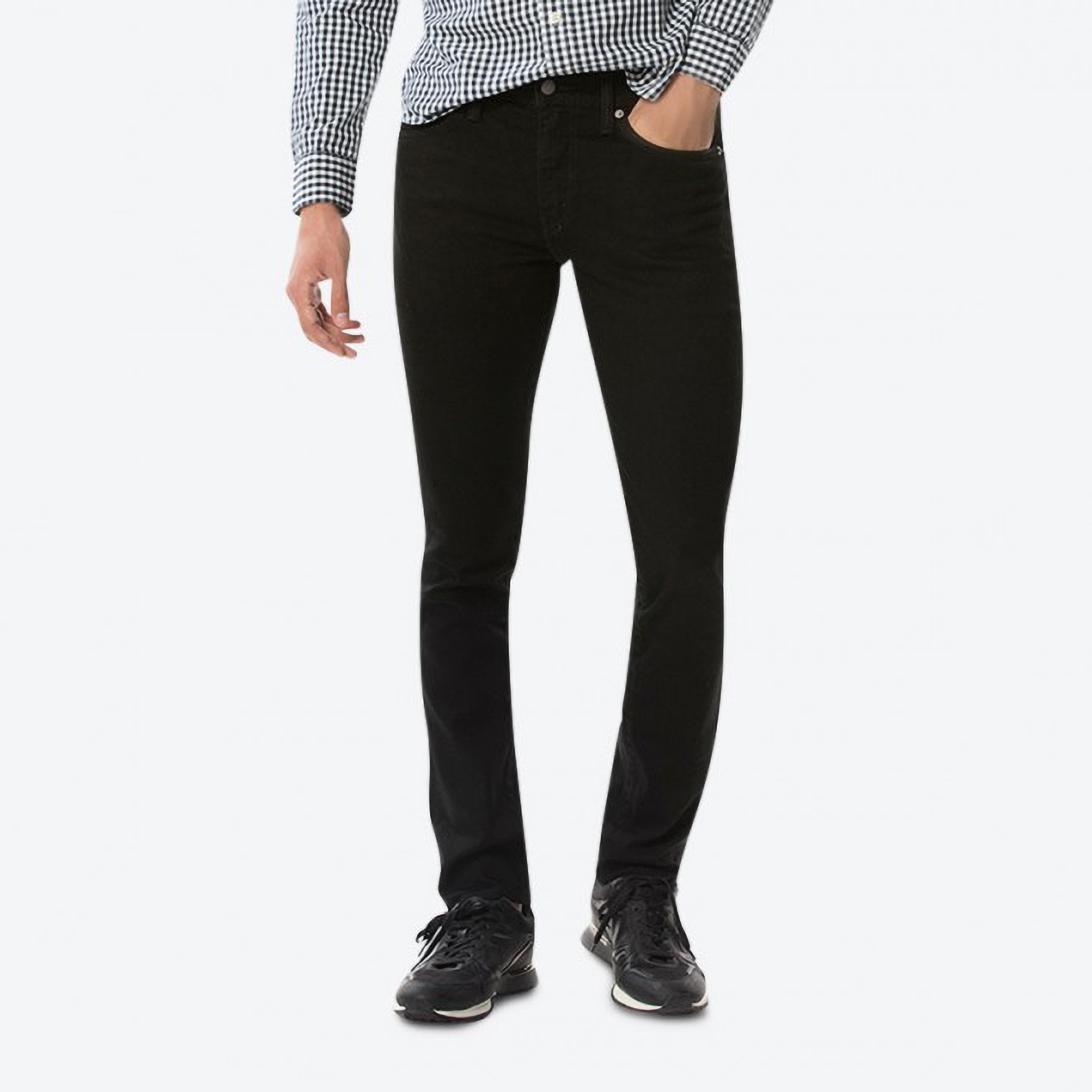 Levi's Black Slim Fit Mid-Rise Pocket Detail Jeans-men-clothing-bottoms-jeans-image-1