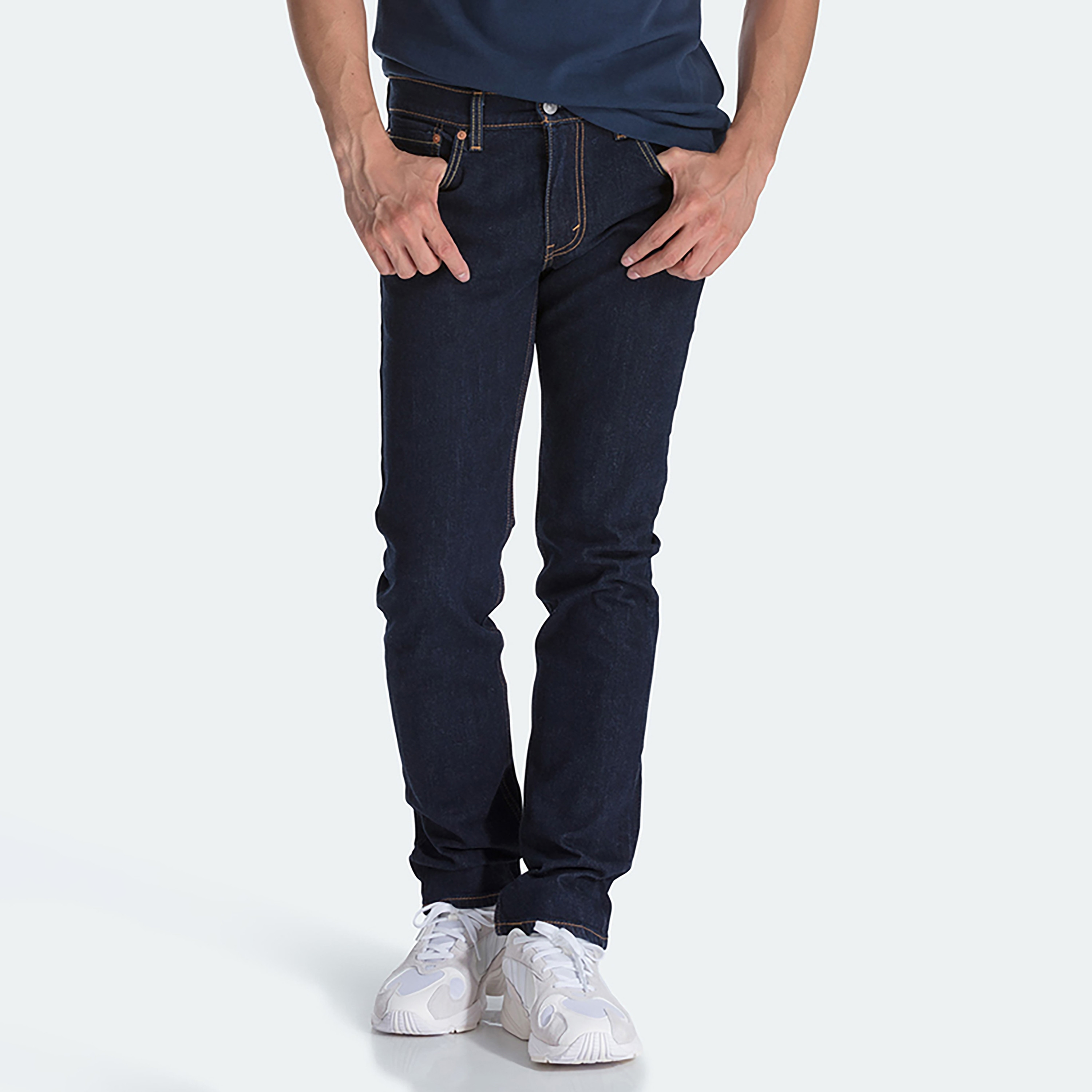 Levi's 511 Straight Fit Blue Plain Men's Jeans-men-clothing-bottoms-jeans-image-1