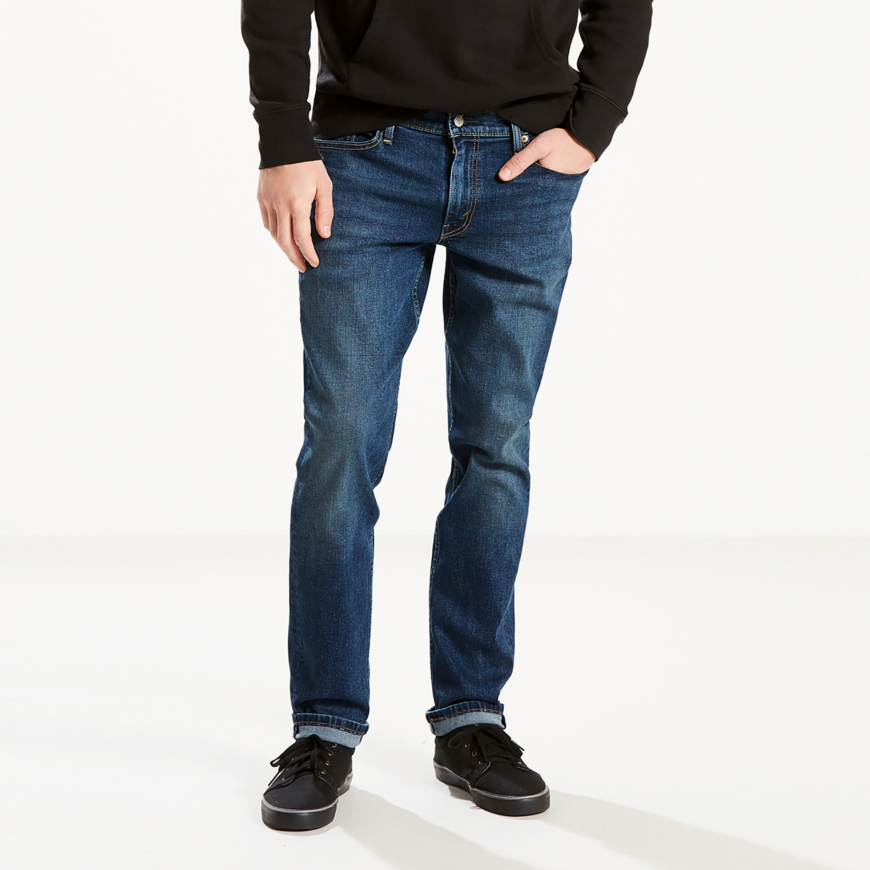جينز ليفيس 511 الأزرق النحيف متوسط الارتفاع بإغلاق أزرار-men-clothing-bottoms-jeans-image-1