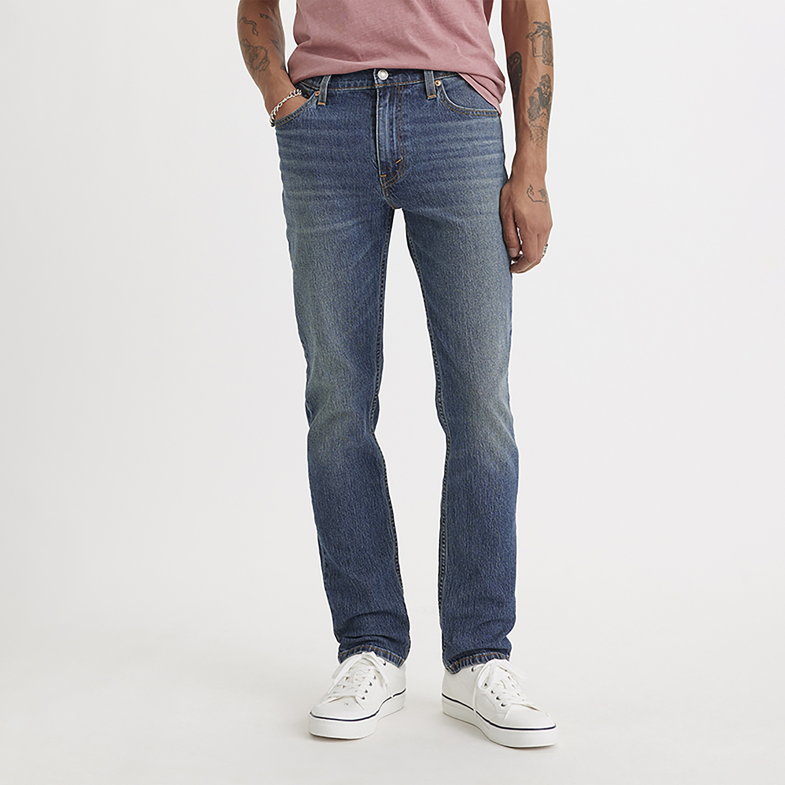 Levi's 511 Slim Fit Blue 5-Pocket Men's Jeans Inseam 34-men-clothing-bottoms-jeans-image-1