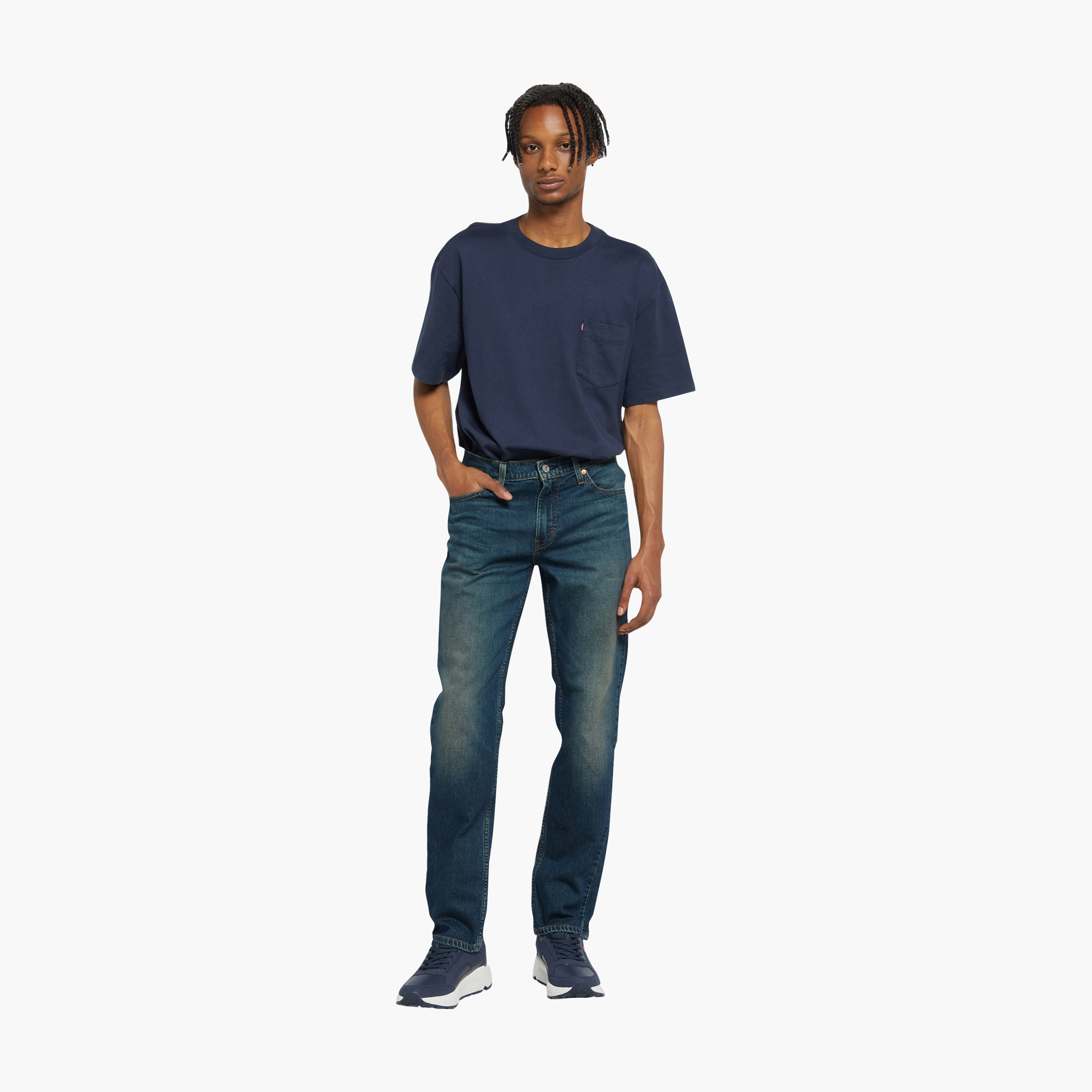 Levi's 511 Slim Fit Blue Washed Men's Jeans Inseam 32-men-clothing-bottoms-jeans-image-2