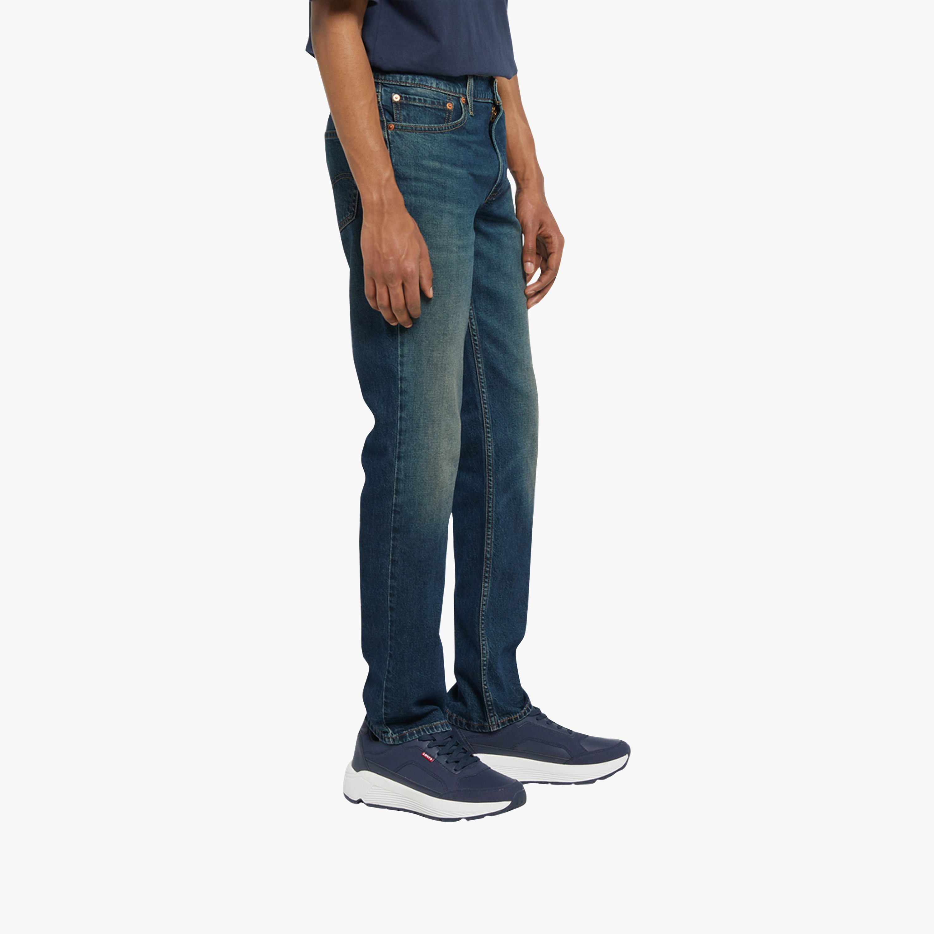 Levi's 511 Slim Fit Blue Washed Men's Jeans Inseam 32-men-clothing-bottoms-jeans-image-4