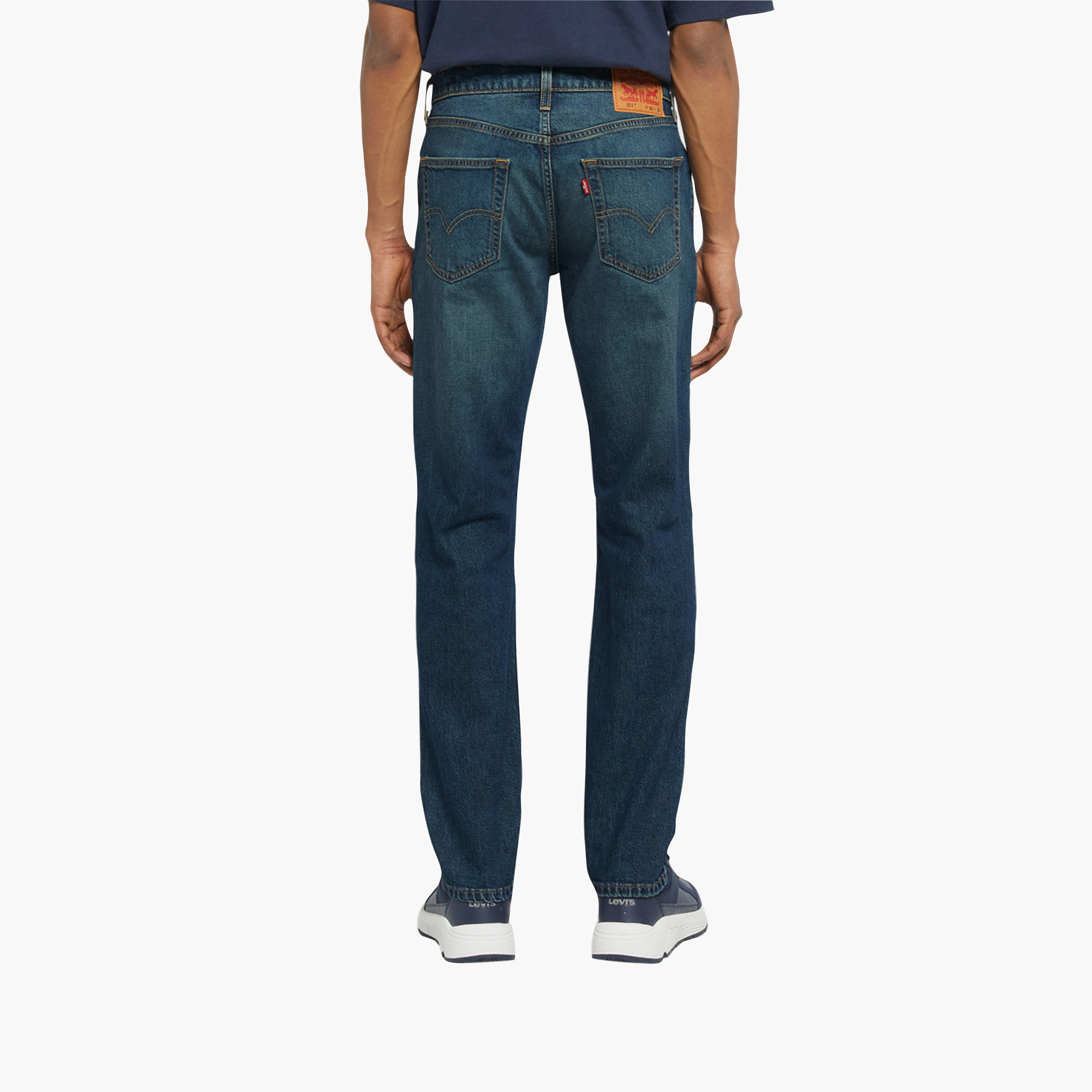 Levi's 511 Slim Fit Blue Washed Men's Jeans Inseam 32-men-clothing-bottoms-jeans-image-5