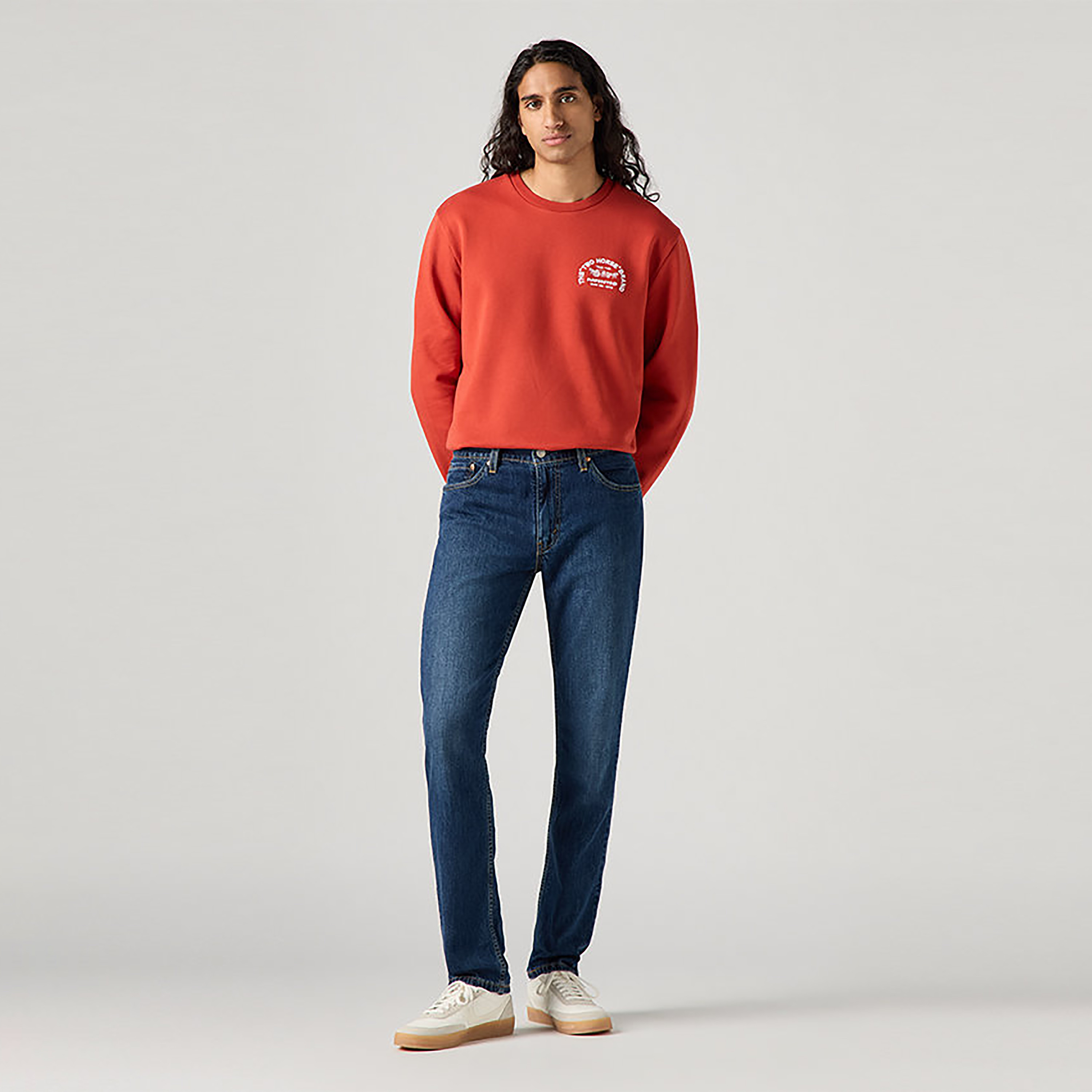 Levi's 511 Slim Fit Blue Plain Men's Jeans Inseam 32-men-clothing-jeans-image-2