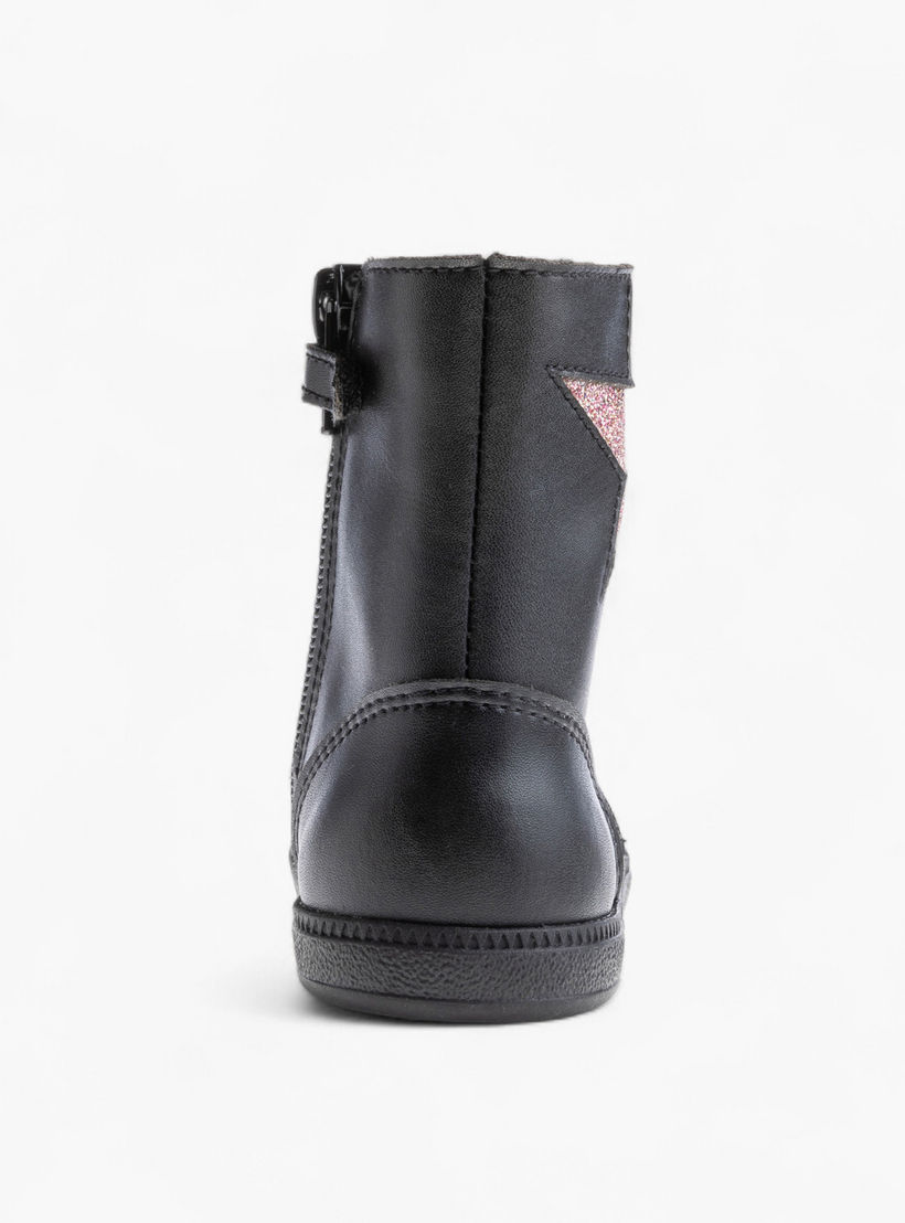 بوت طول الكاحل بزينة نجوم لامعة للبنات من بابلوسكي-girls-shoes-boots-image-3