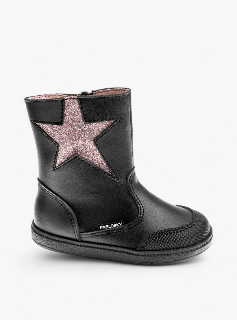 بوت طول الكاحل بزينة نجوم لامعة للبنات من بابلوسكي-girls-shoes-boots-image-7