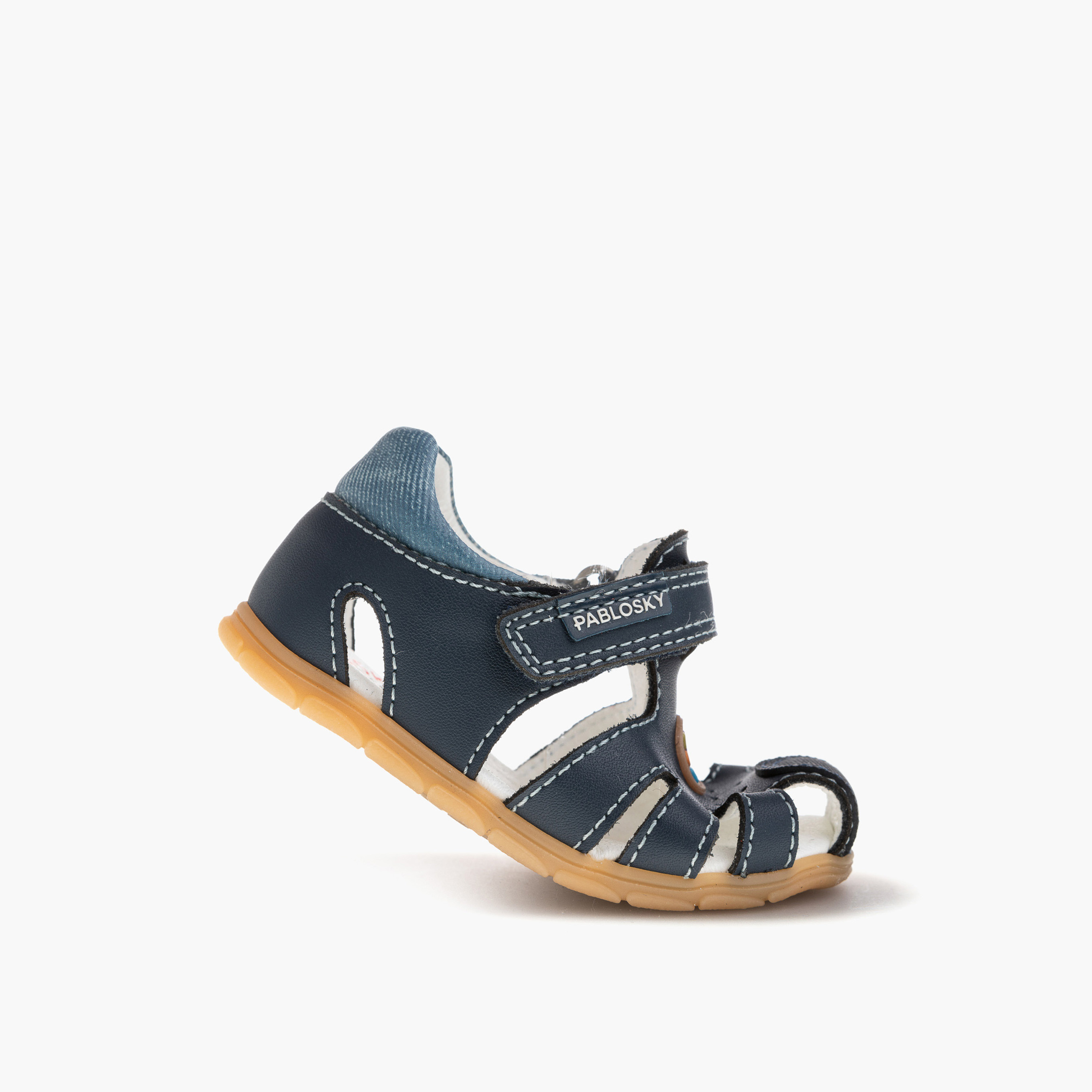 Pablosky Boys' Strap Sandals with Hook and Loop Closure-baby-boys-shoes-sandals-image-5