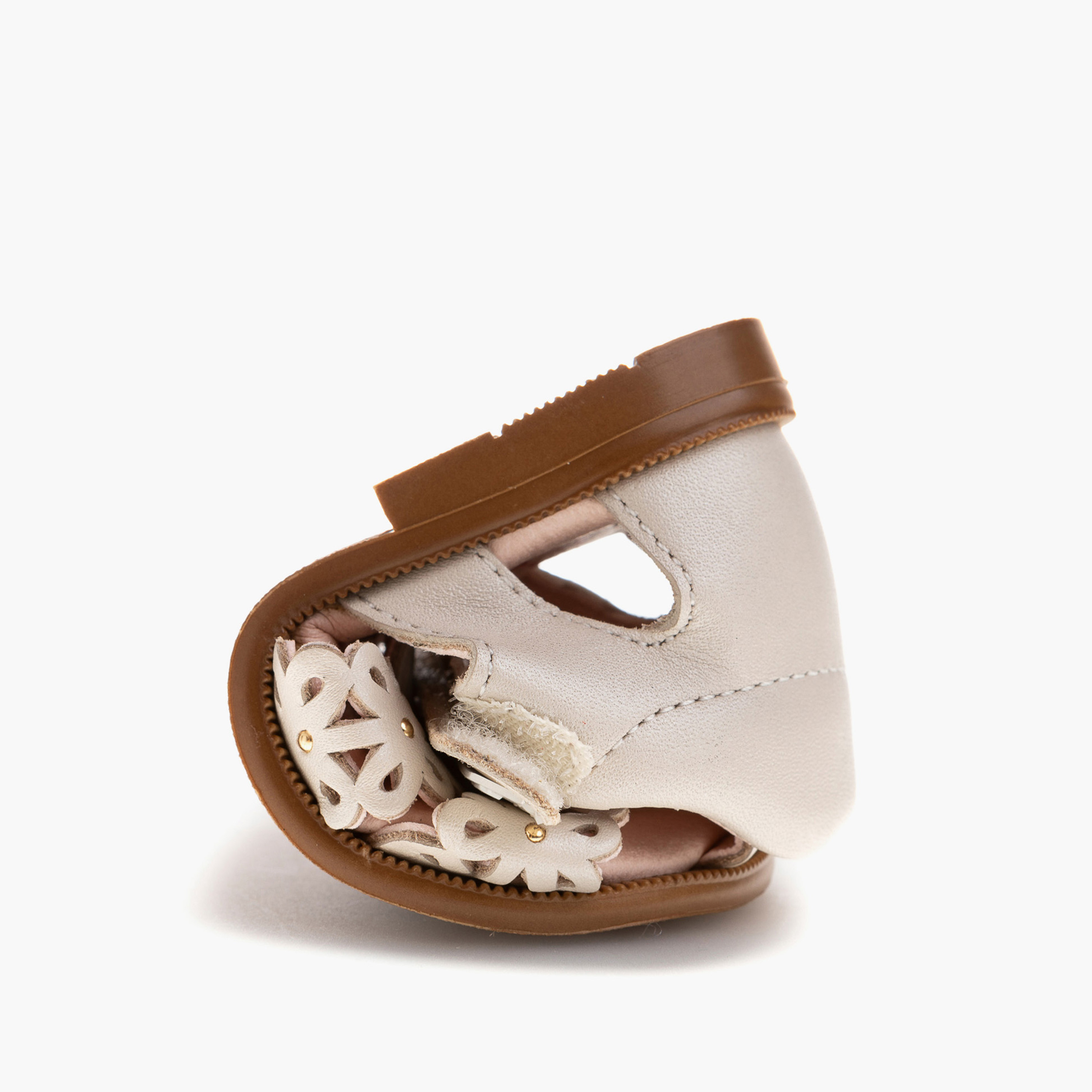 Pablosky Girls' Cutwork Detail Sandals with Hook and Loop Closure-baby-girls-shoes-sandals-image-6