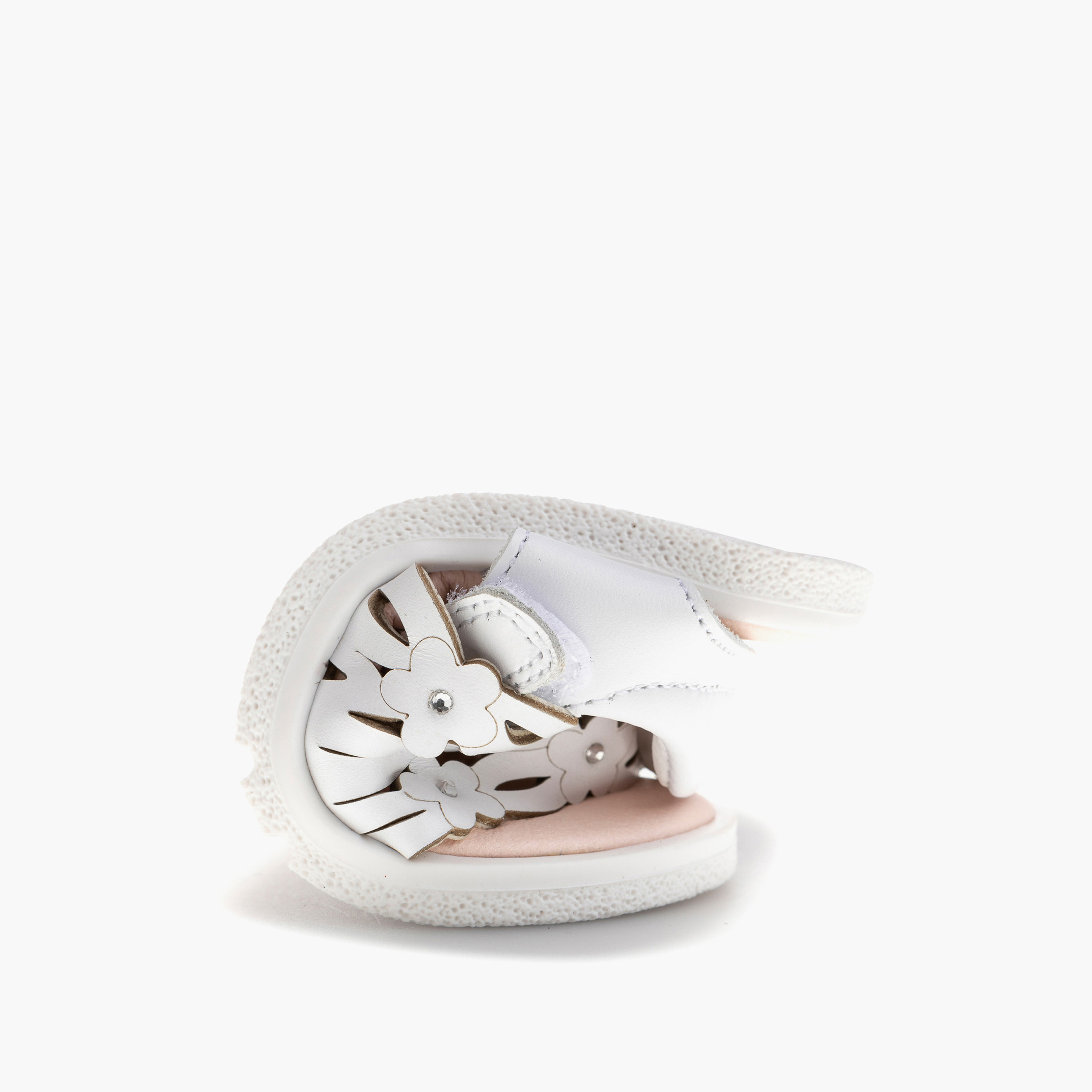 Pablosky Girls' Flower Accent Sandals with Hook and Loop Closure-baby-girls-shoes-sandals-image-6