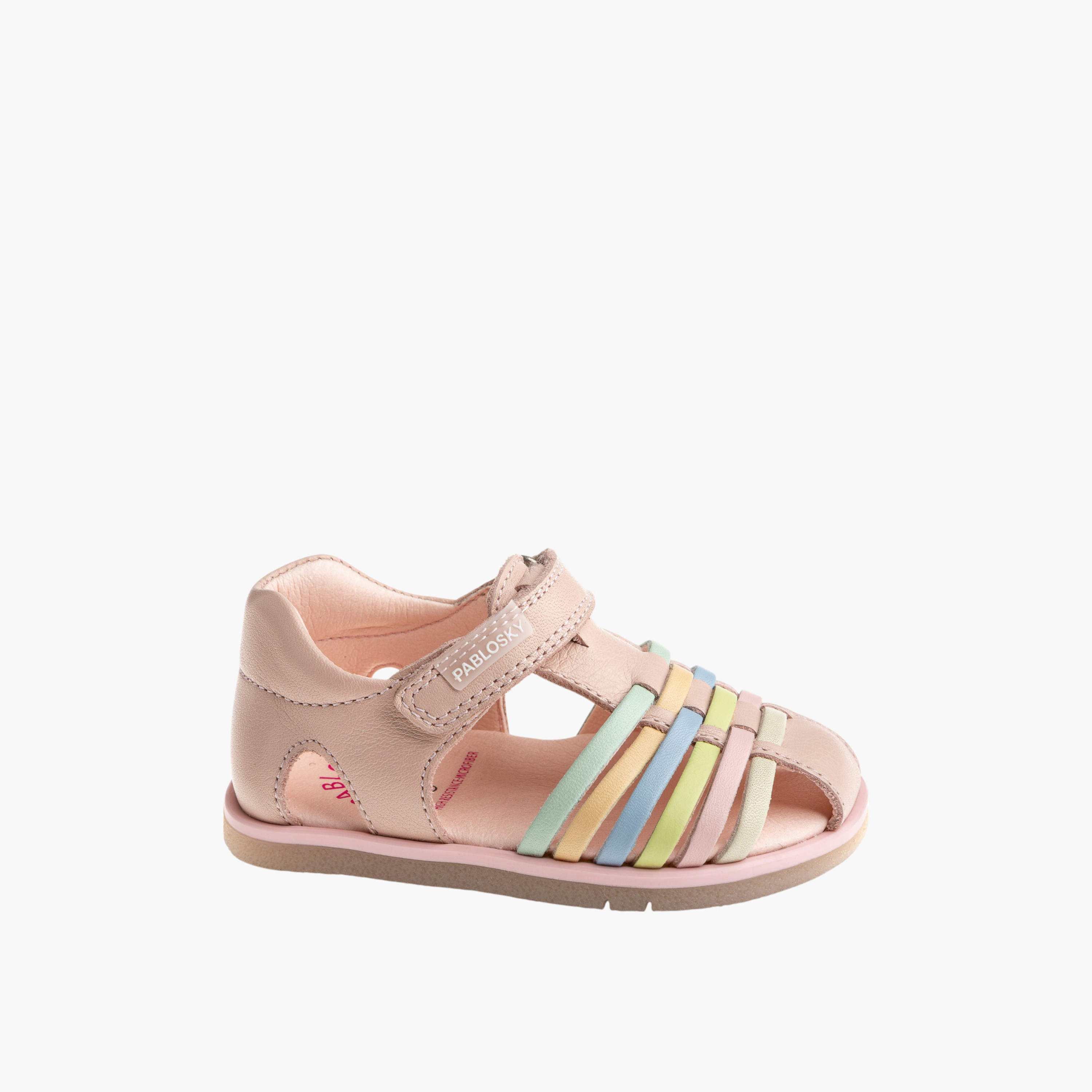 Pablosky Girls' Strap Sandals with Hook and Loop Closure-baby-girls-shoes-sandals-image-1