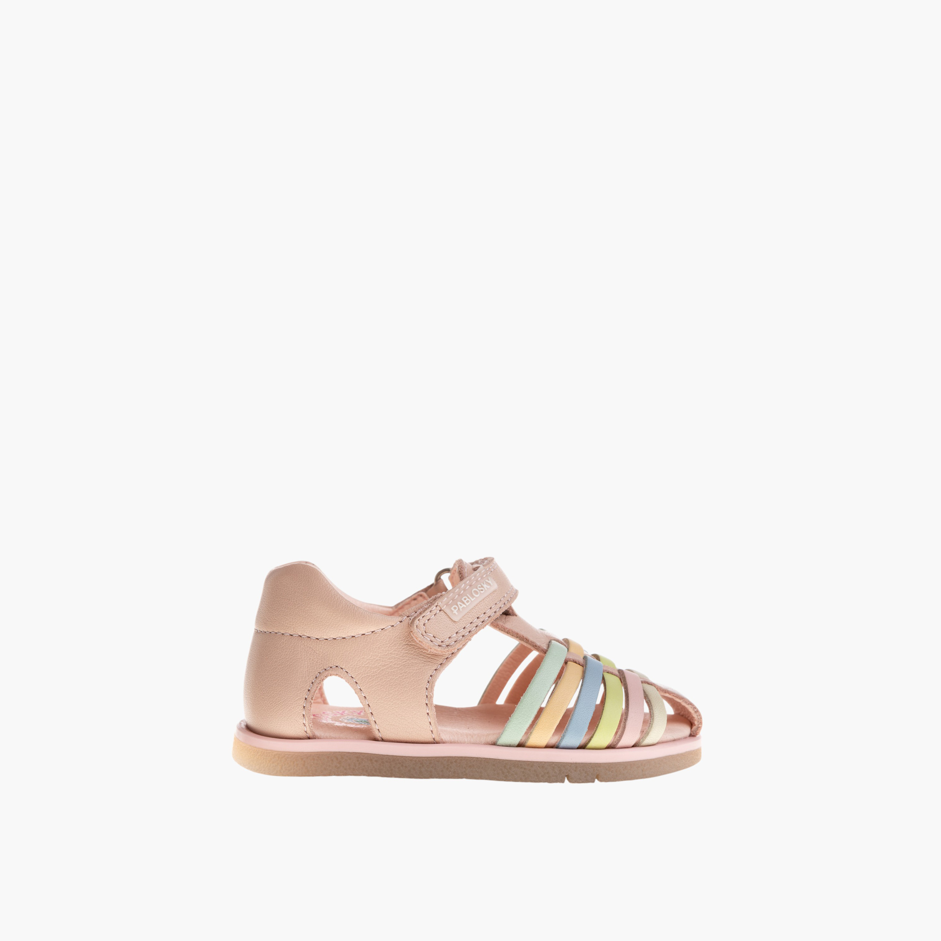 Pablosky Girls' Strap Sandals with Hook and Loop Closure-baby-girls-shoes-sandals-image-2