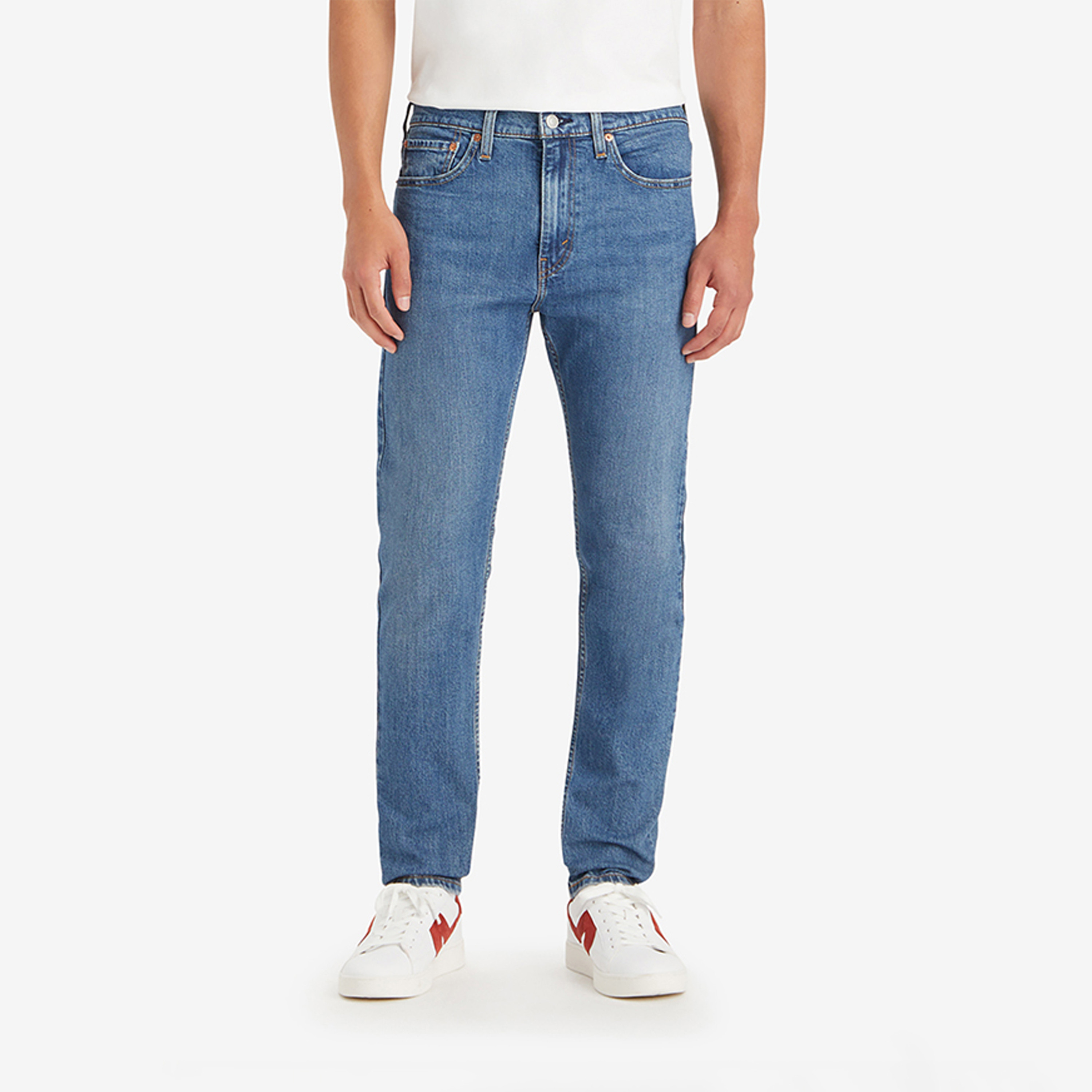 بنطلون جينز رجالي 510 بقصة ضيقة أزرق بخمسة جيوب من ليفايس-men-clothing-bottoms-jeans-image-1
