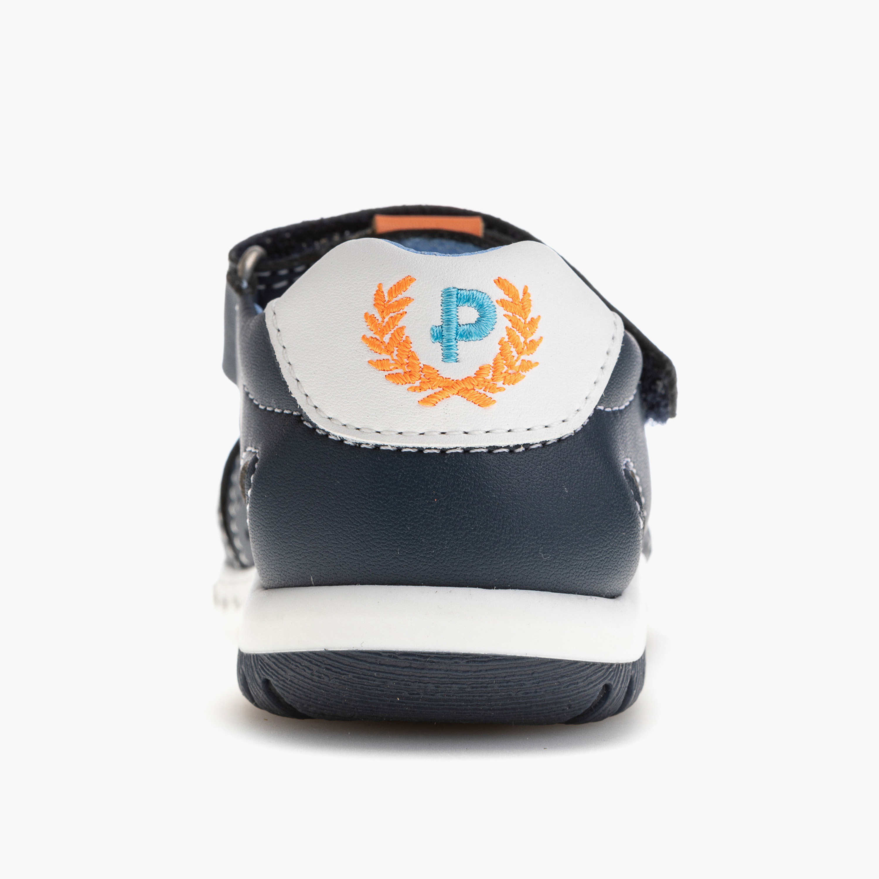 صندل بشريط إغلاق لاصق وتطريز شعار للأولاد من بابلوسكي-baby-boys-shoes-sandals-image-3