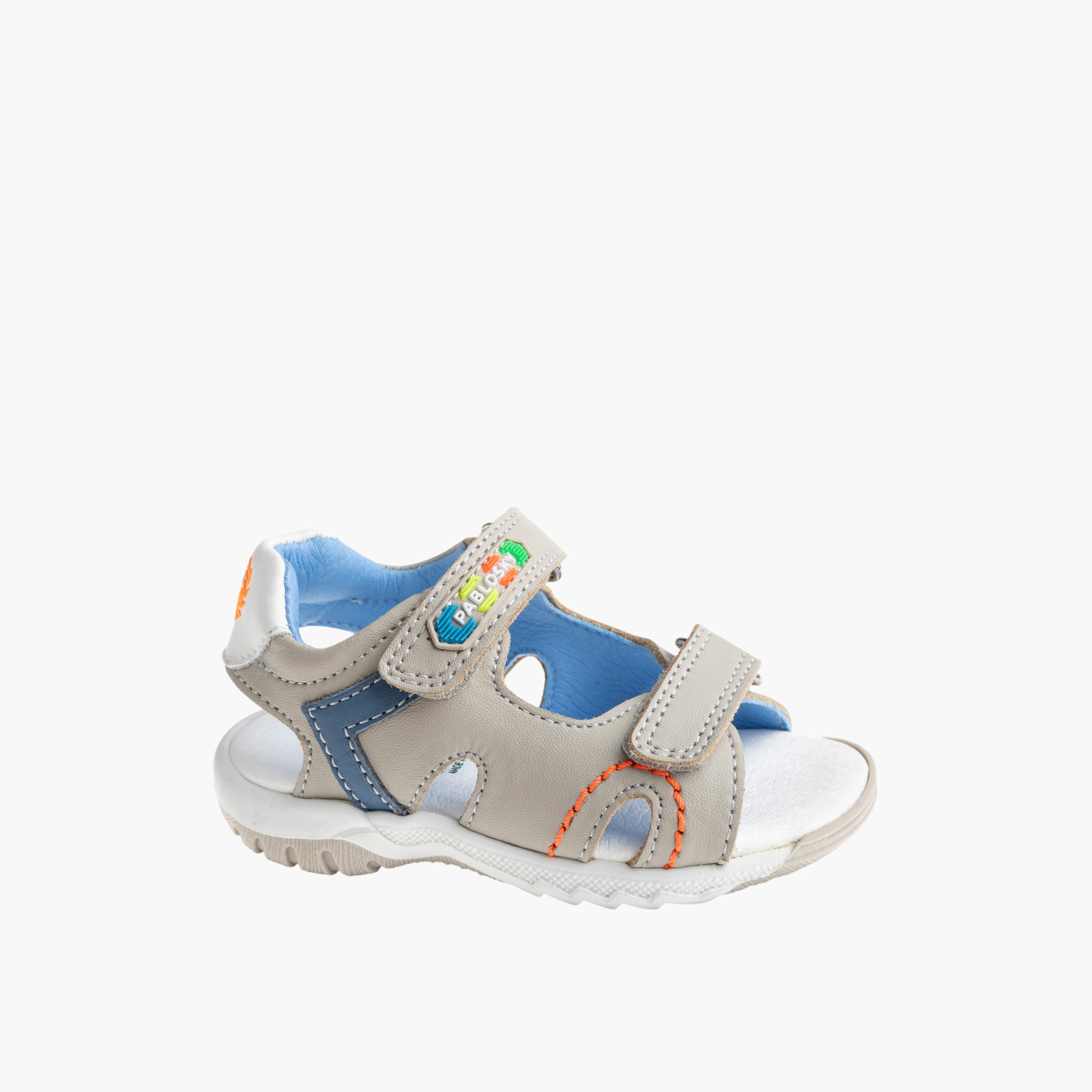 Pablosky Boys' Strap Sandals with Hook and Loop Closure-baby-boys-shoes-sandals-image-1
